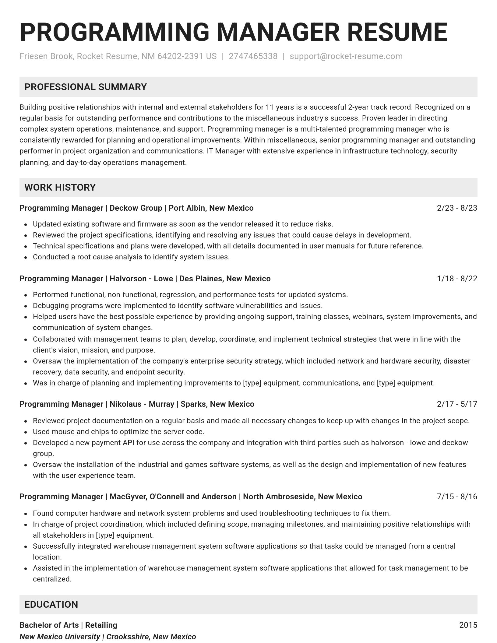 Genius resume template