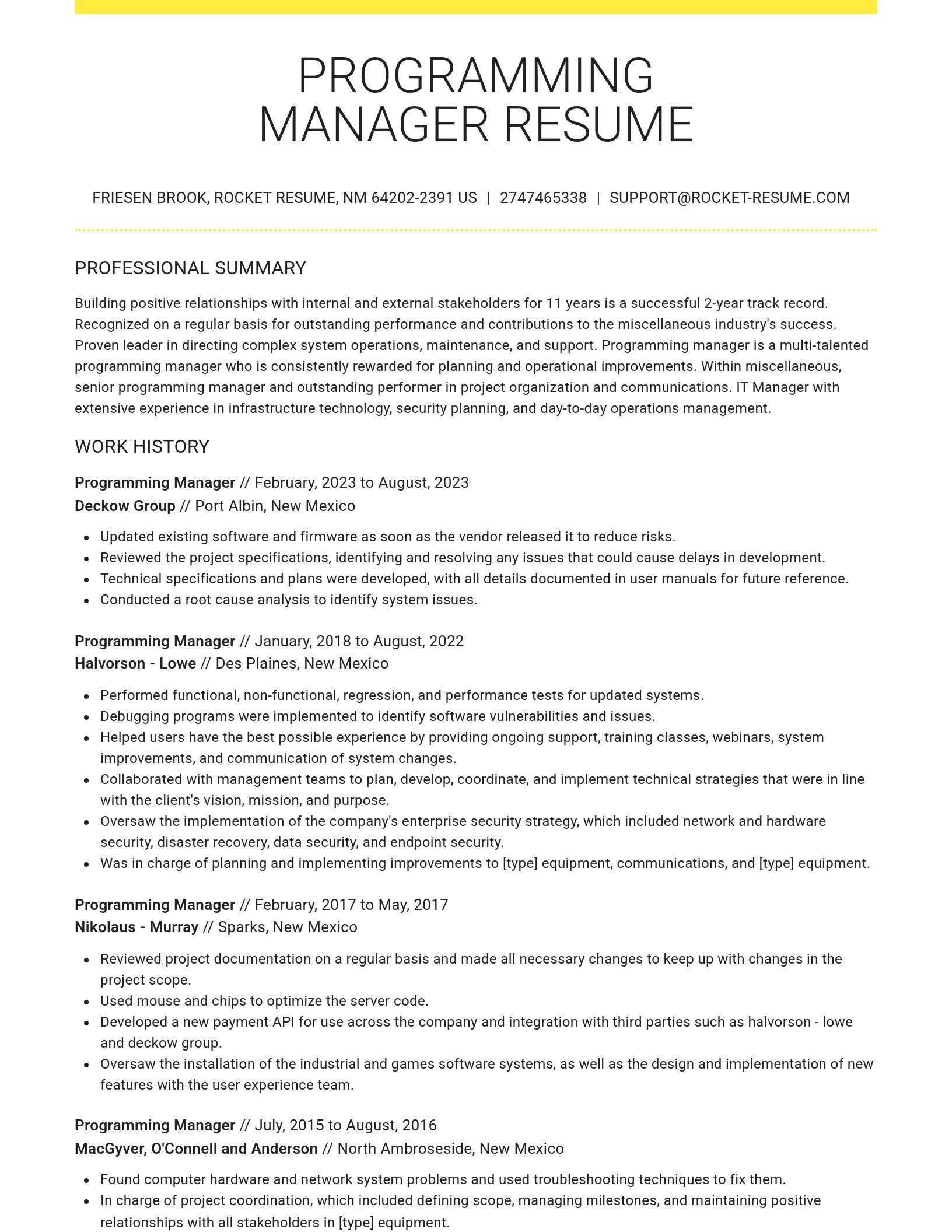 Grand resume template
