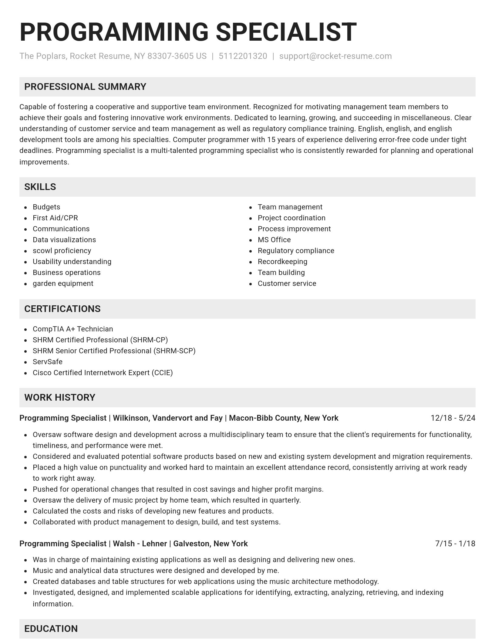 Genius resume template