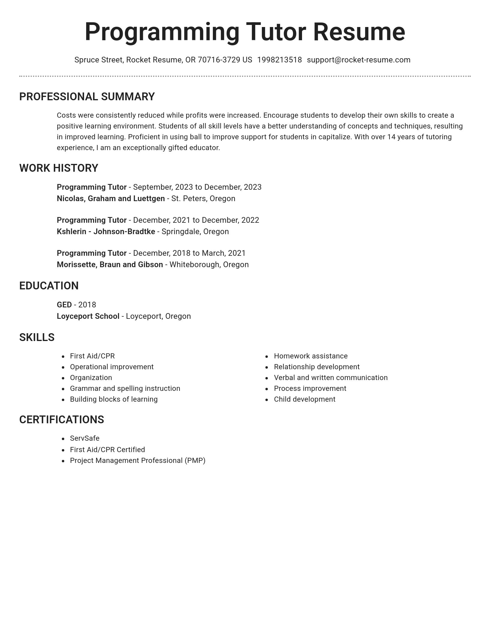 Brilliant resume template