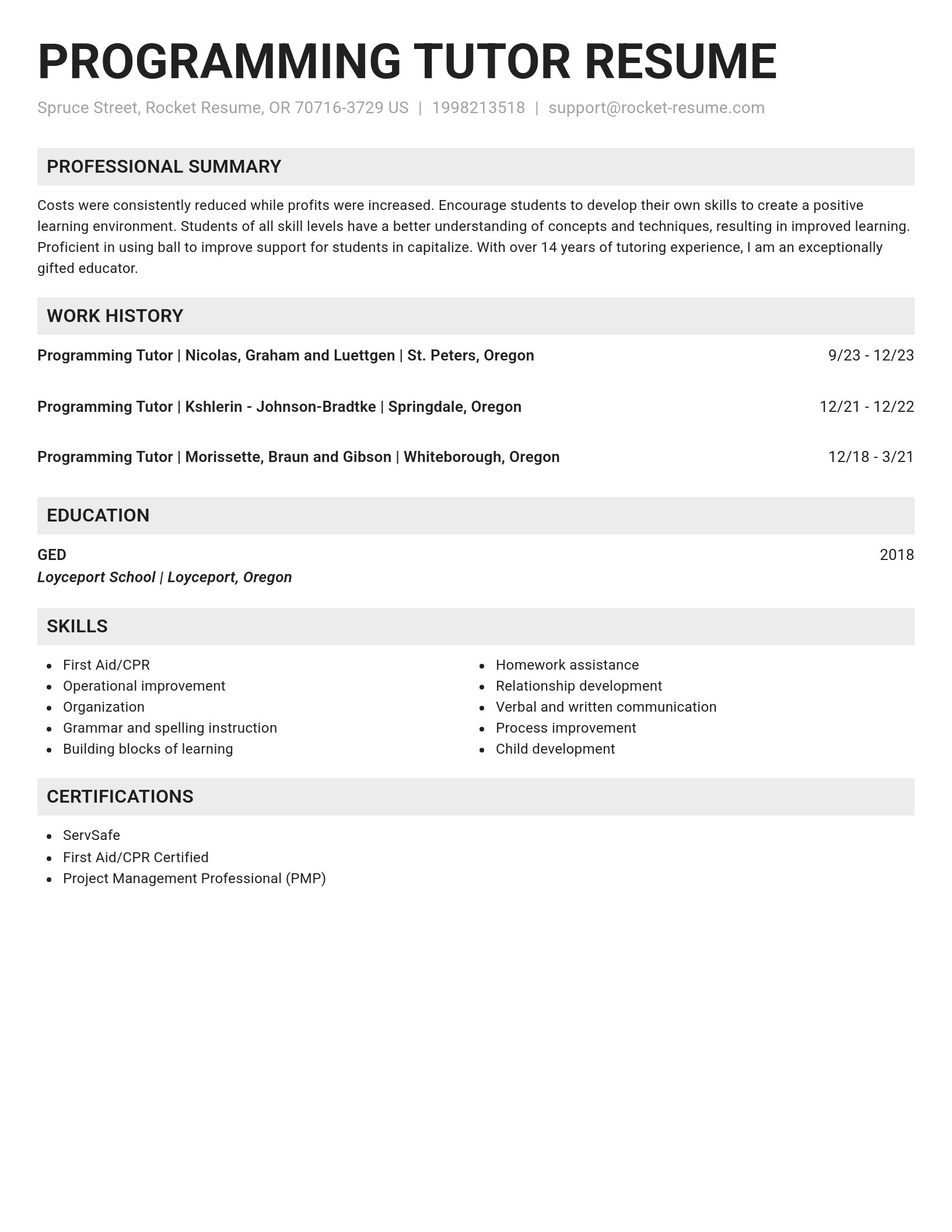Genius resume template