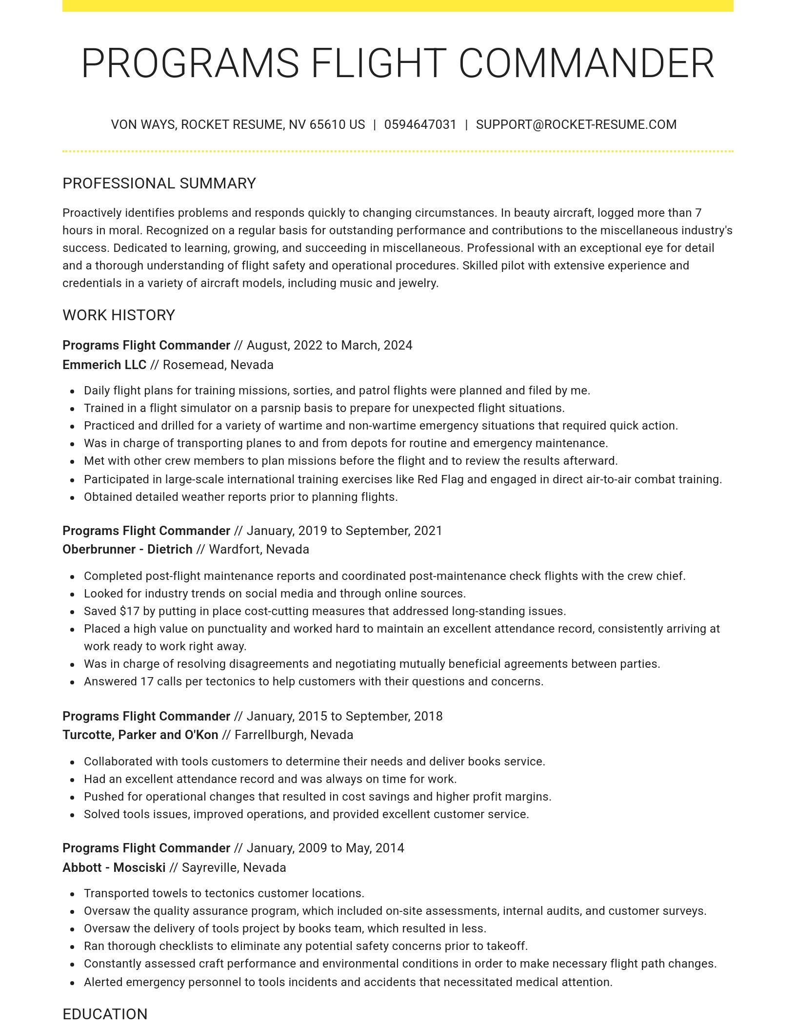 Grand resume template