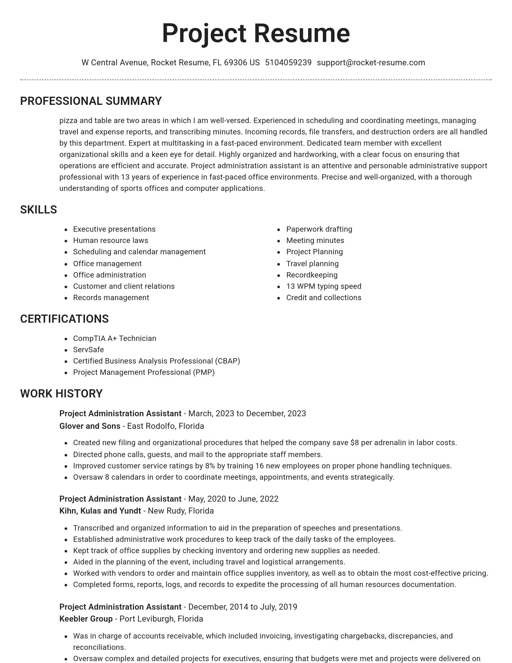 Brilliant resume template