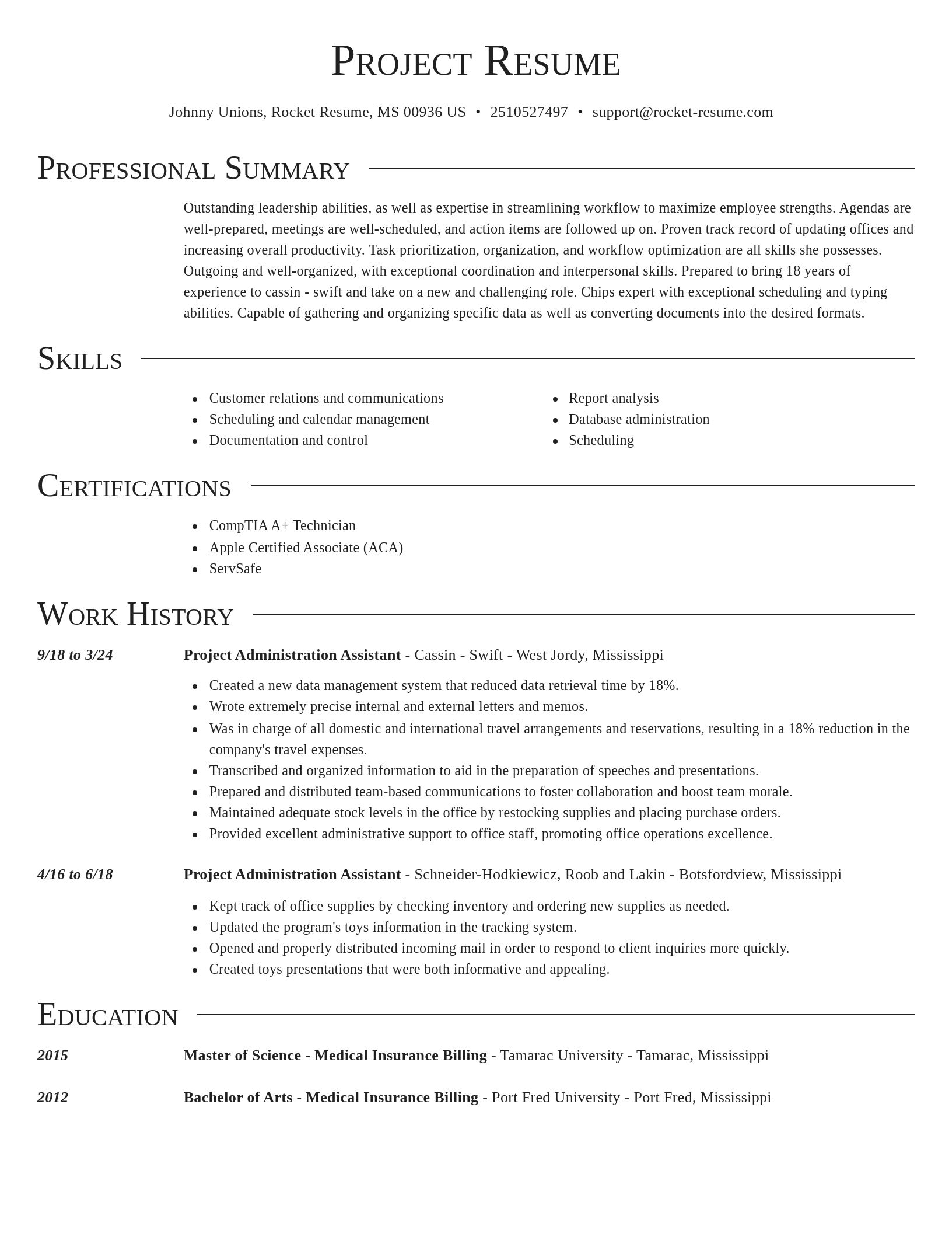 Director resume template