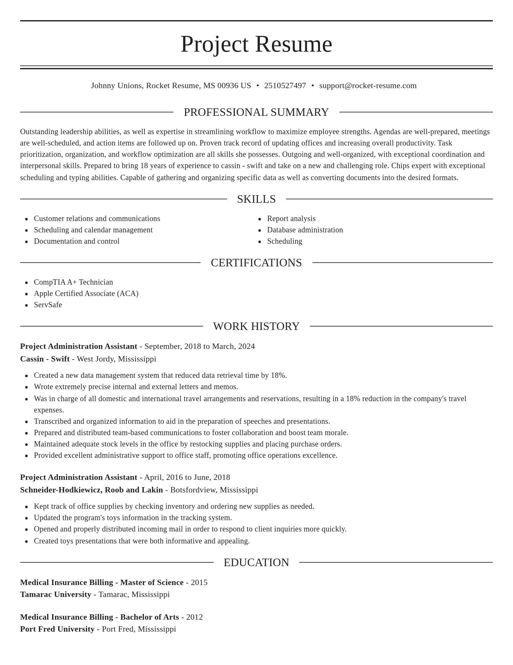 Elegant resume template
