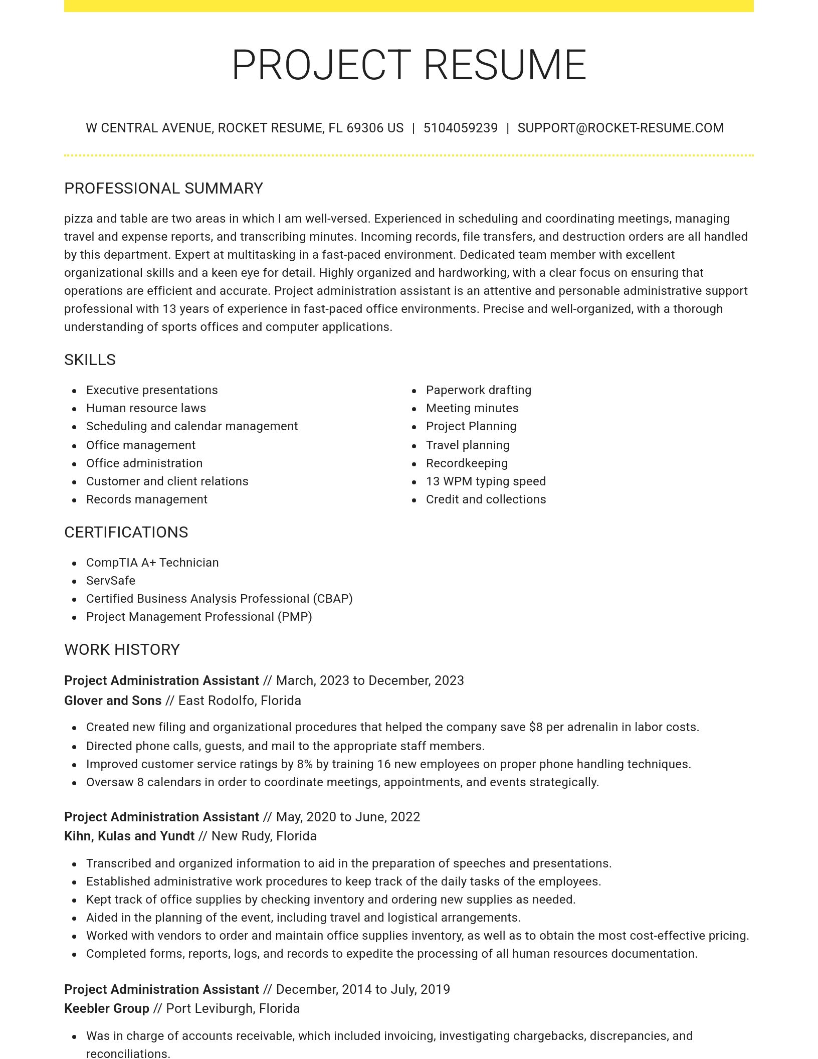Grand resume template