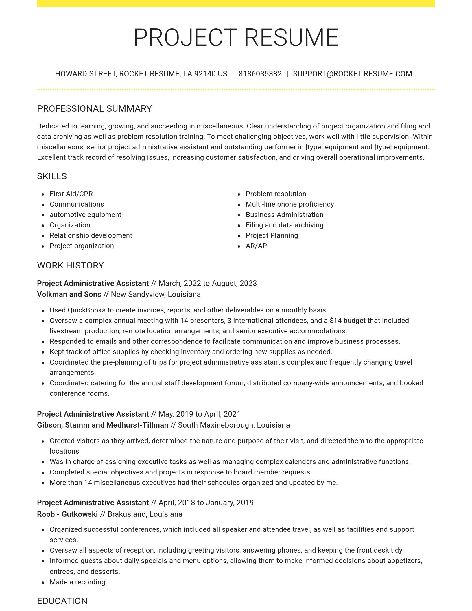 Grand resume template