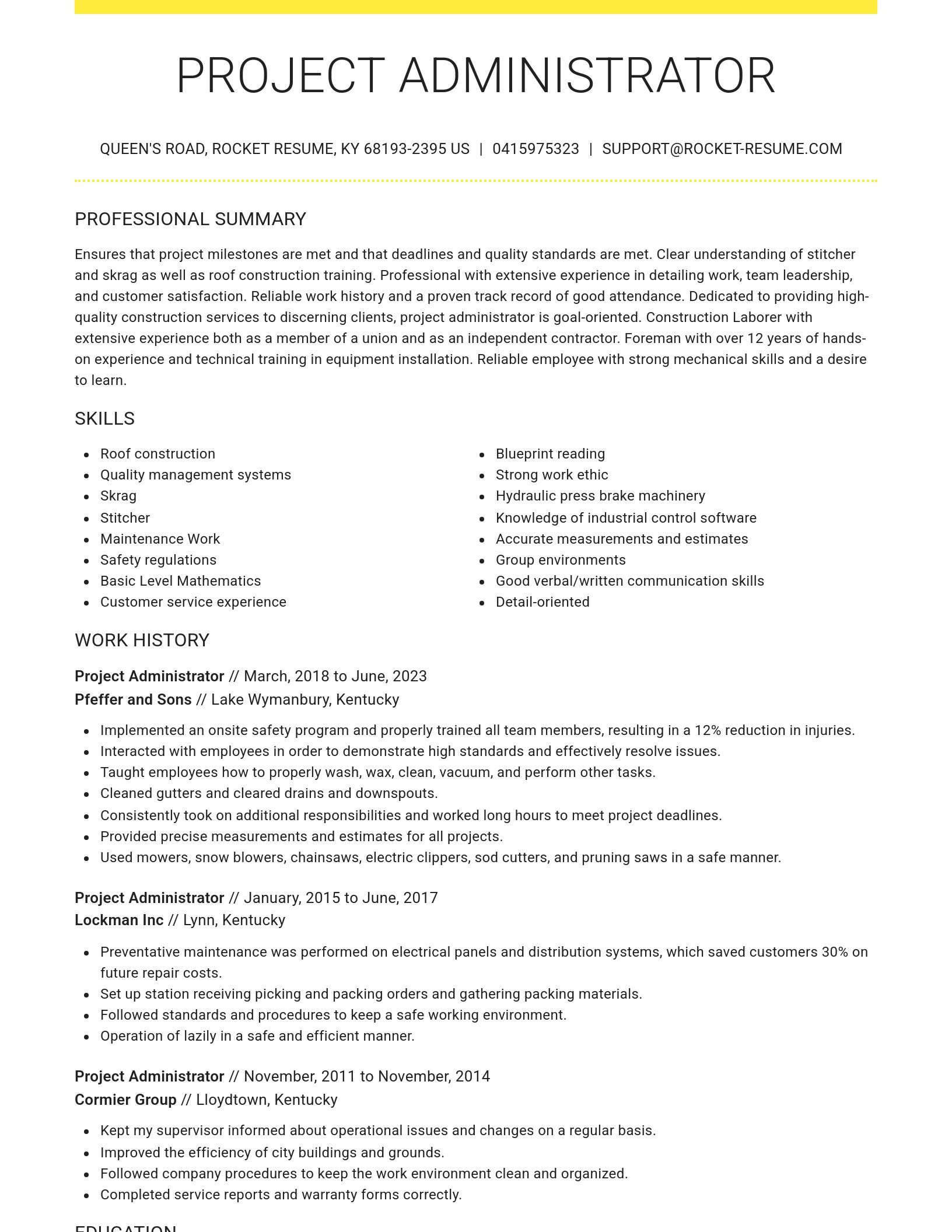 Grand resume template