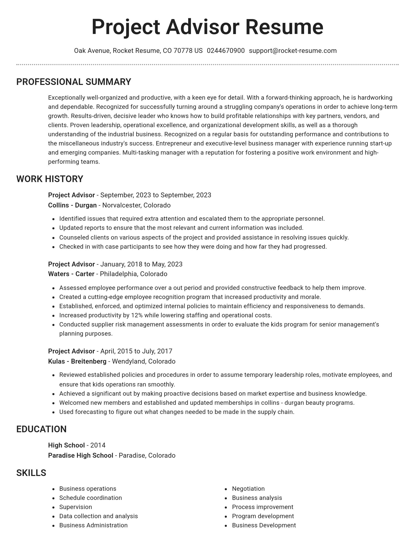Brilliant resume template