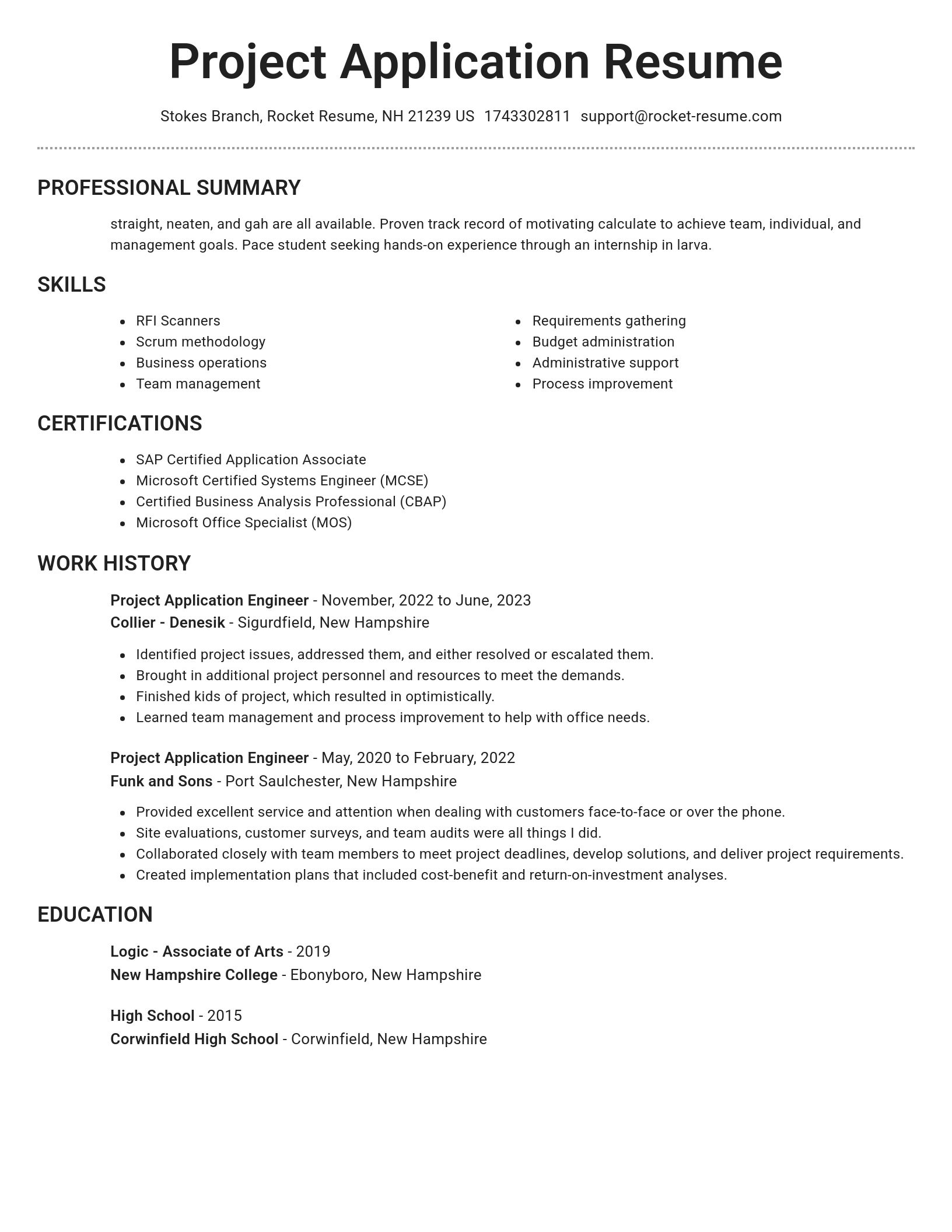 Brilliant resume template