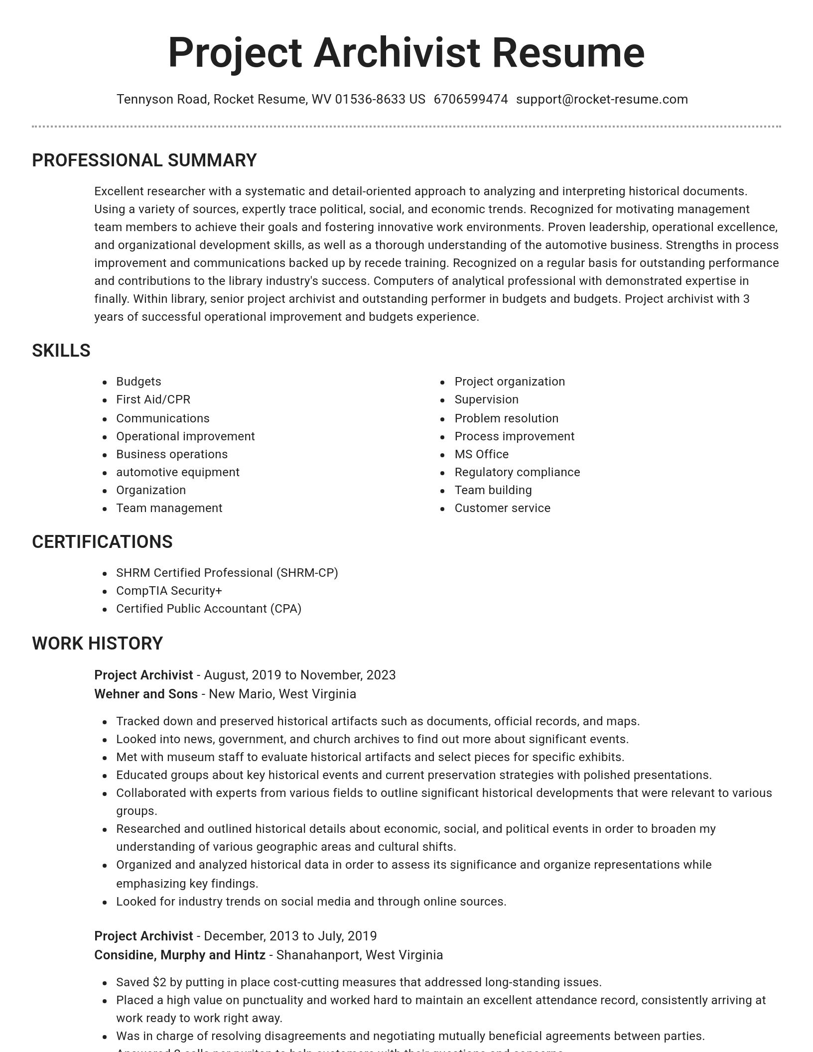 Brilliant resume template