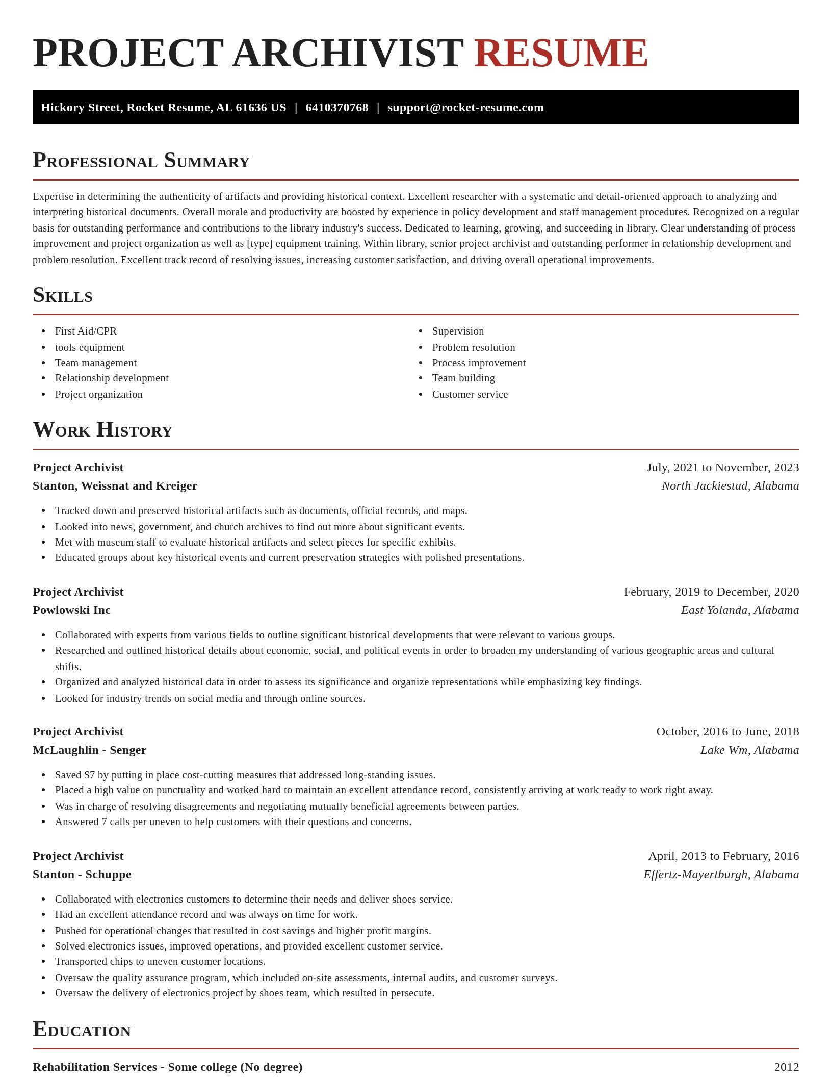 Exquisite resume template