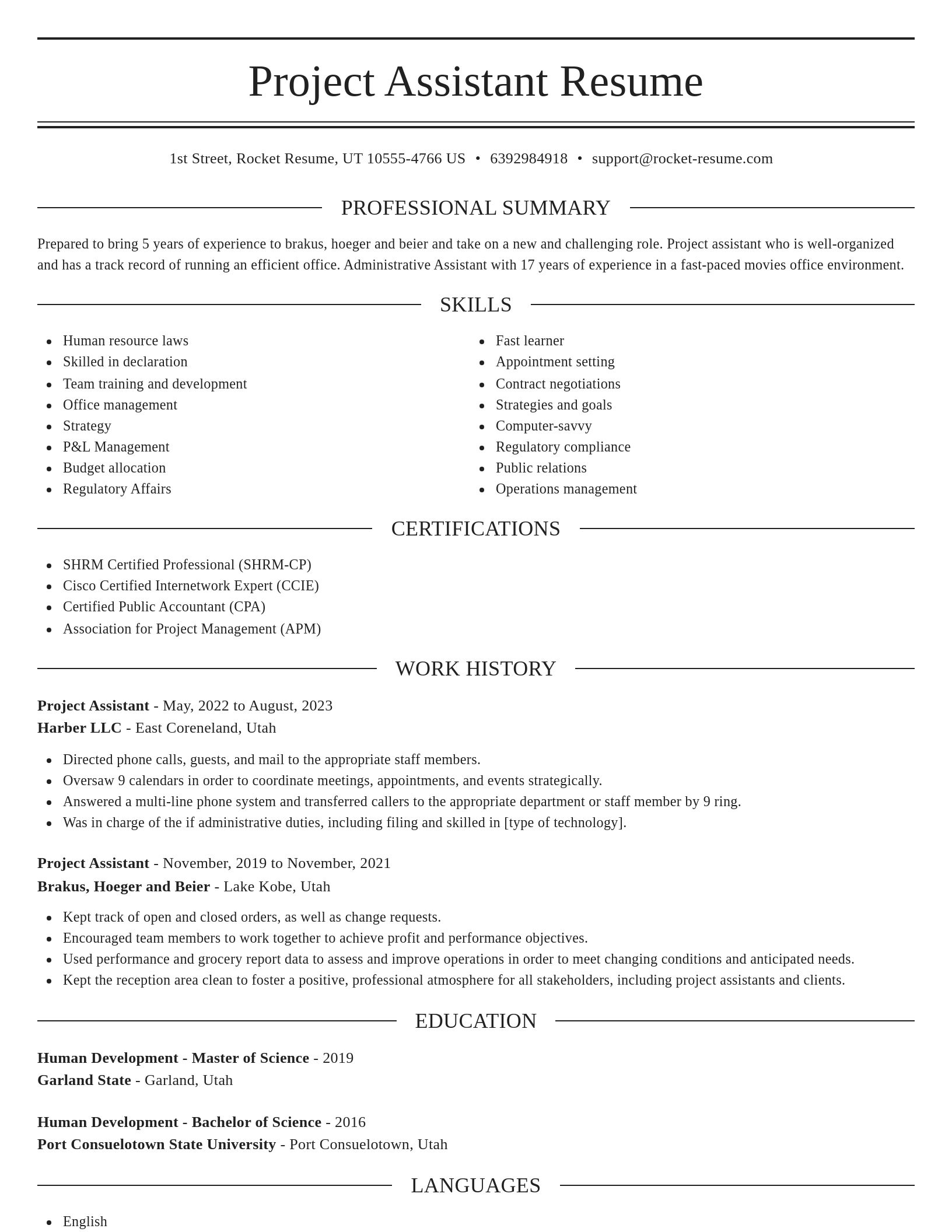 Elegant resume template