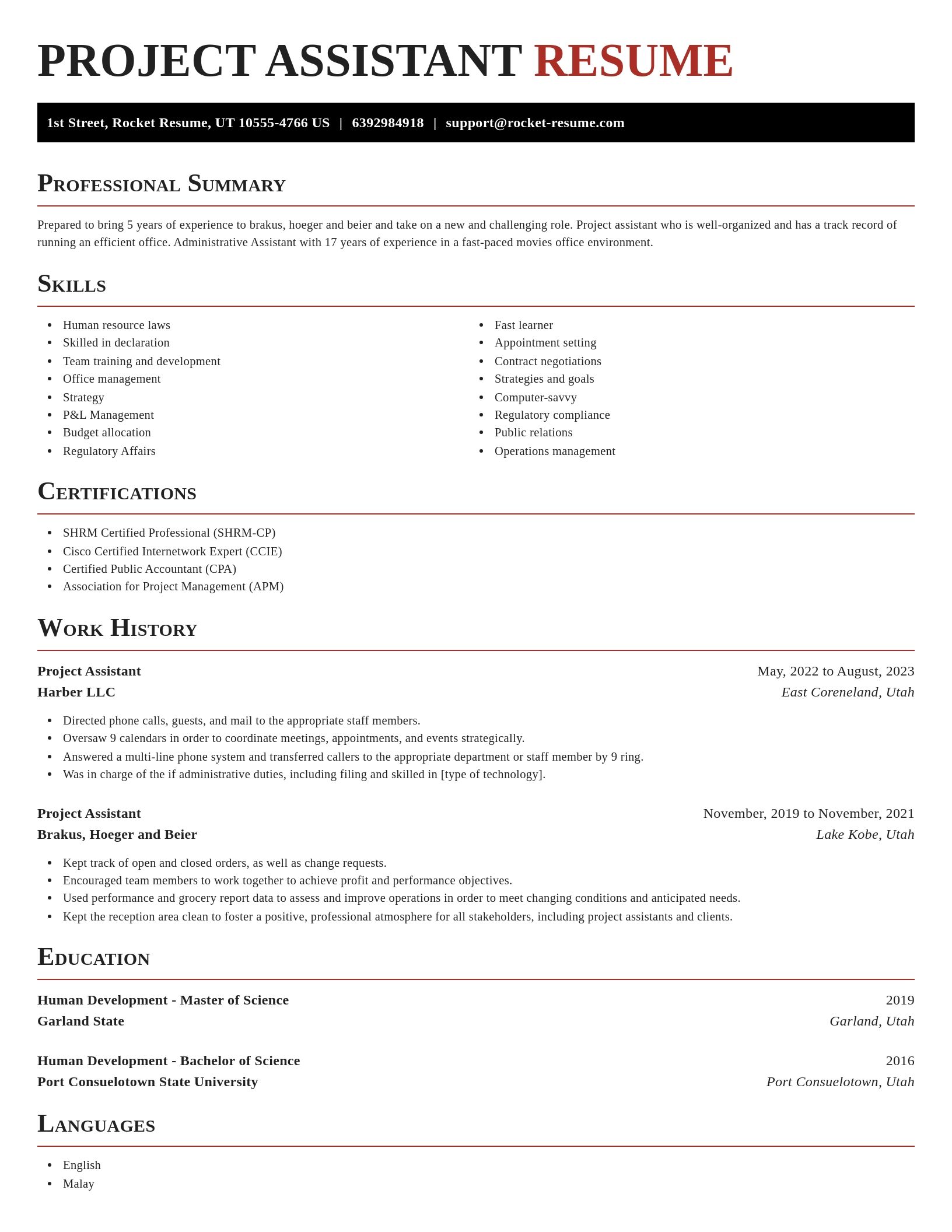 Exquisite resume template
