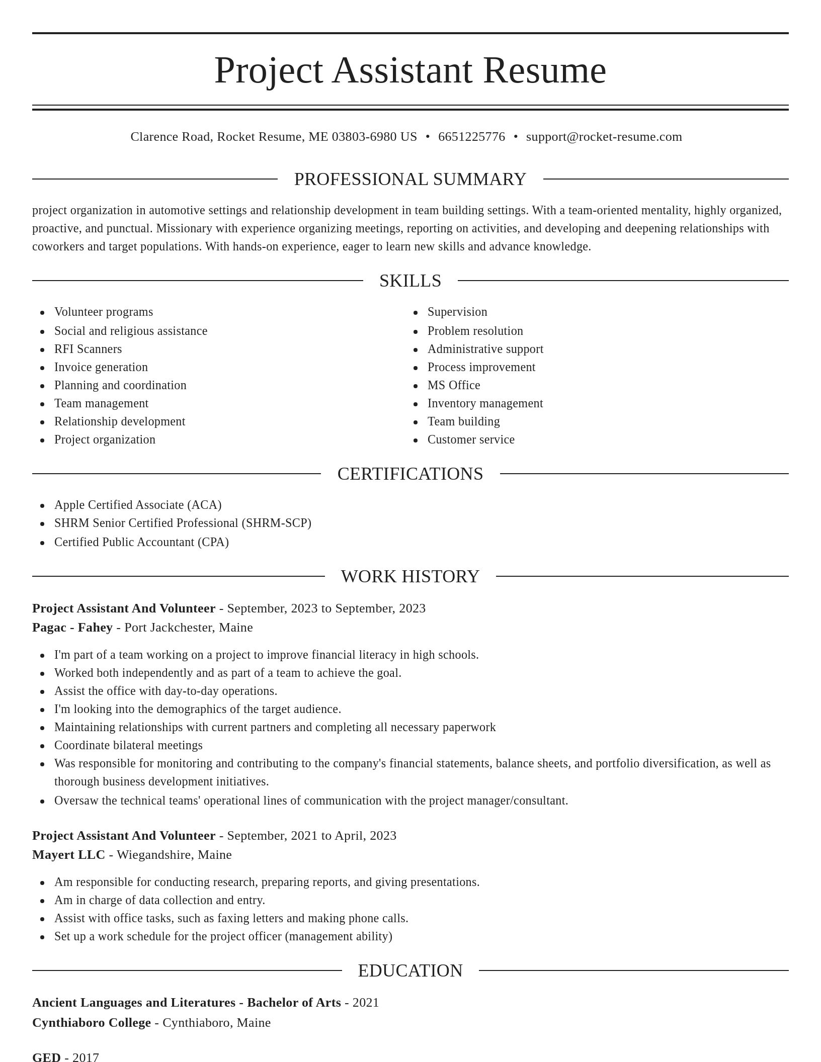 Elegant resume template
