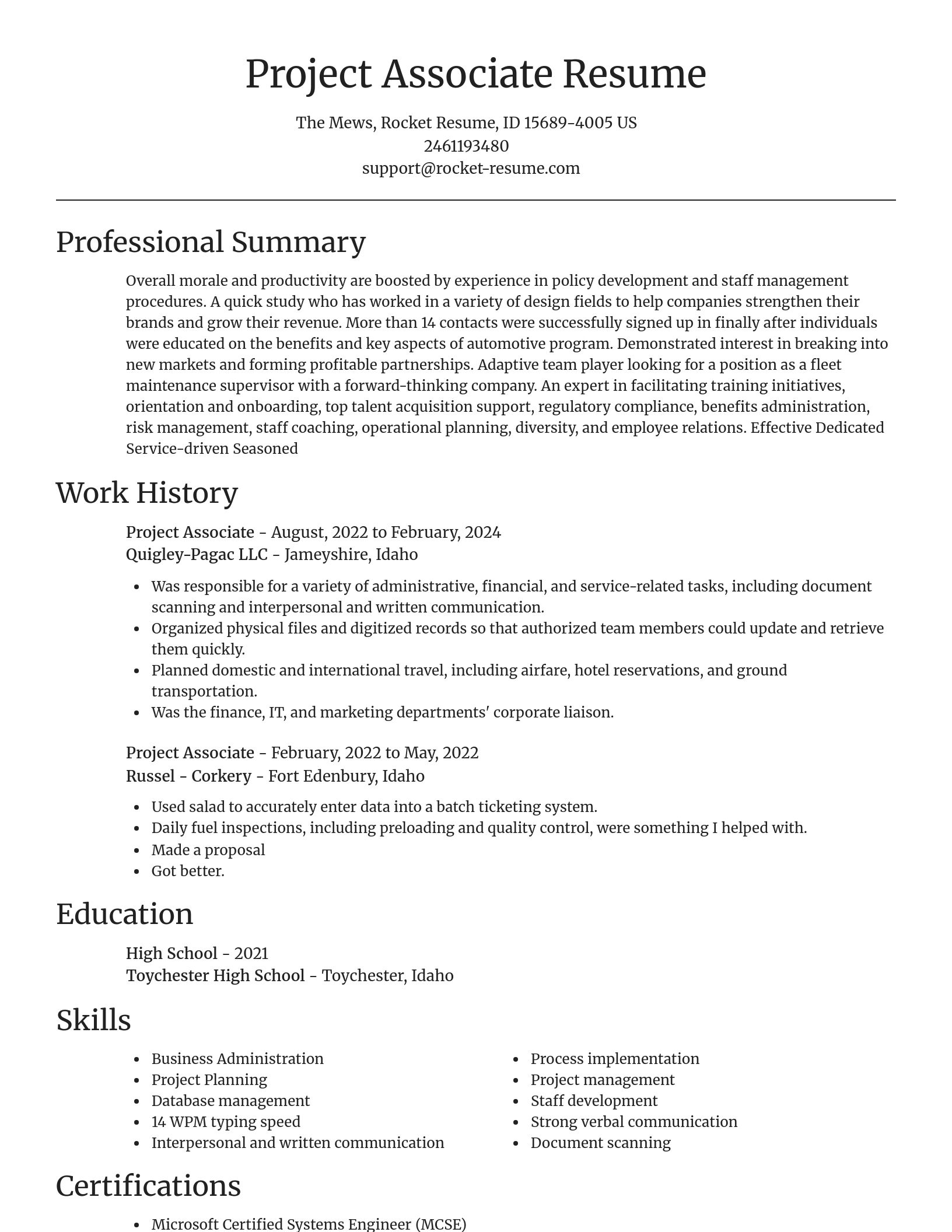 Focal Point resume template