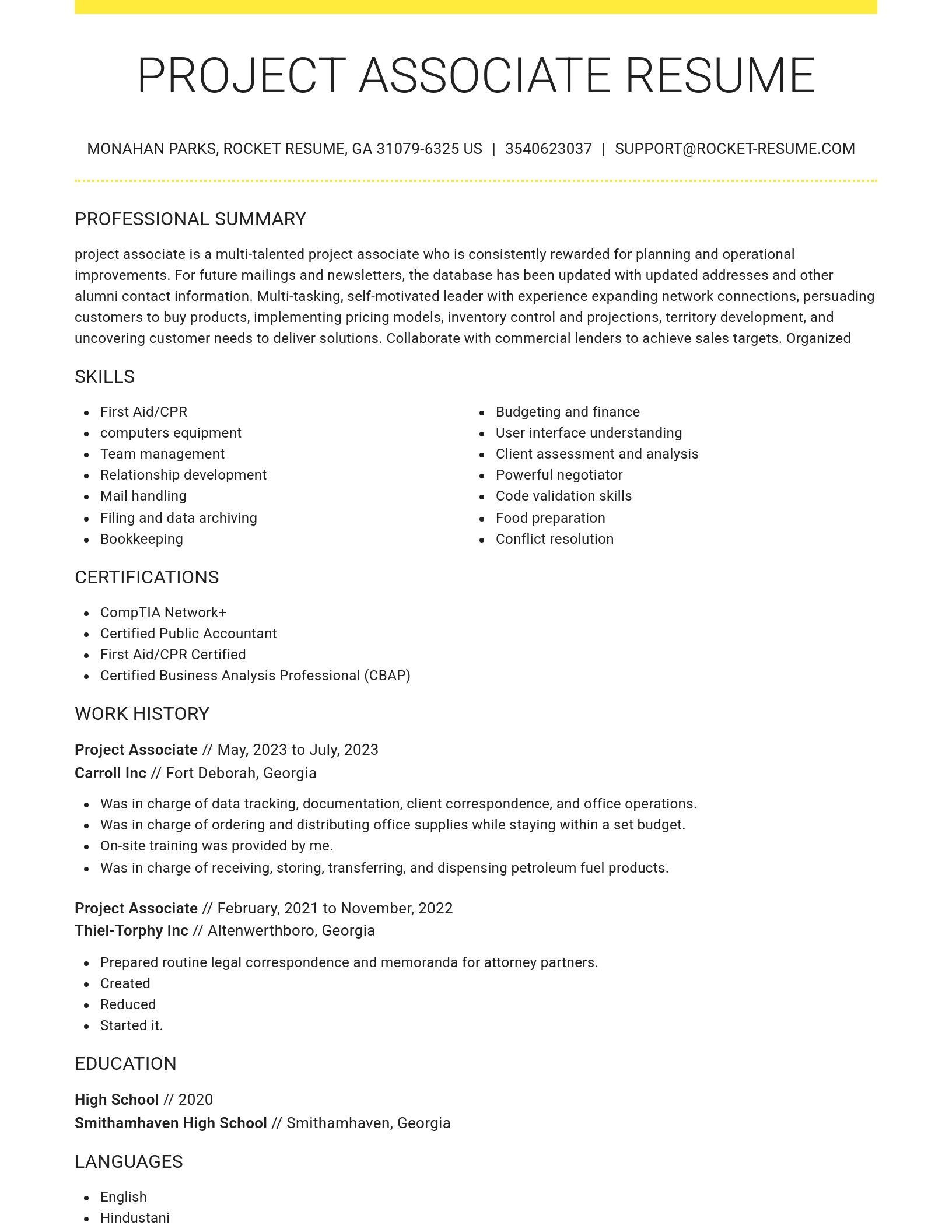 Grand resume template