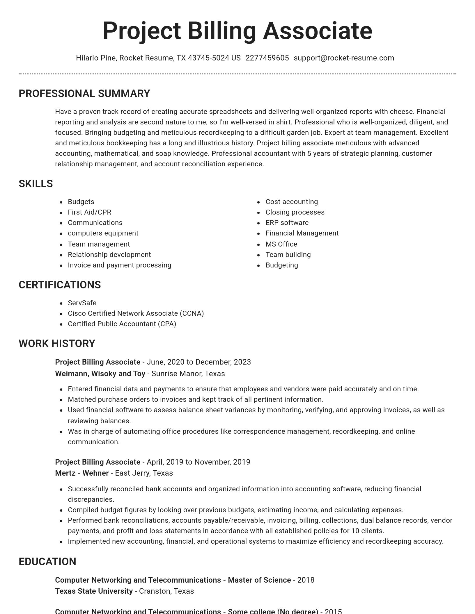 Brilliant resume template
