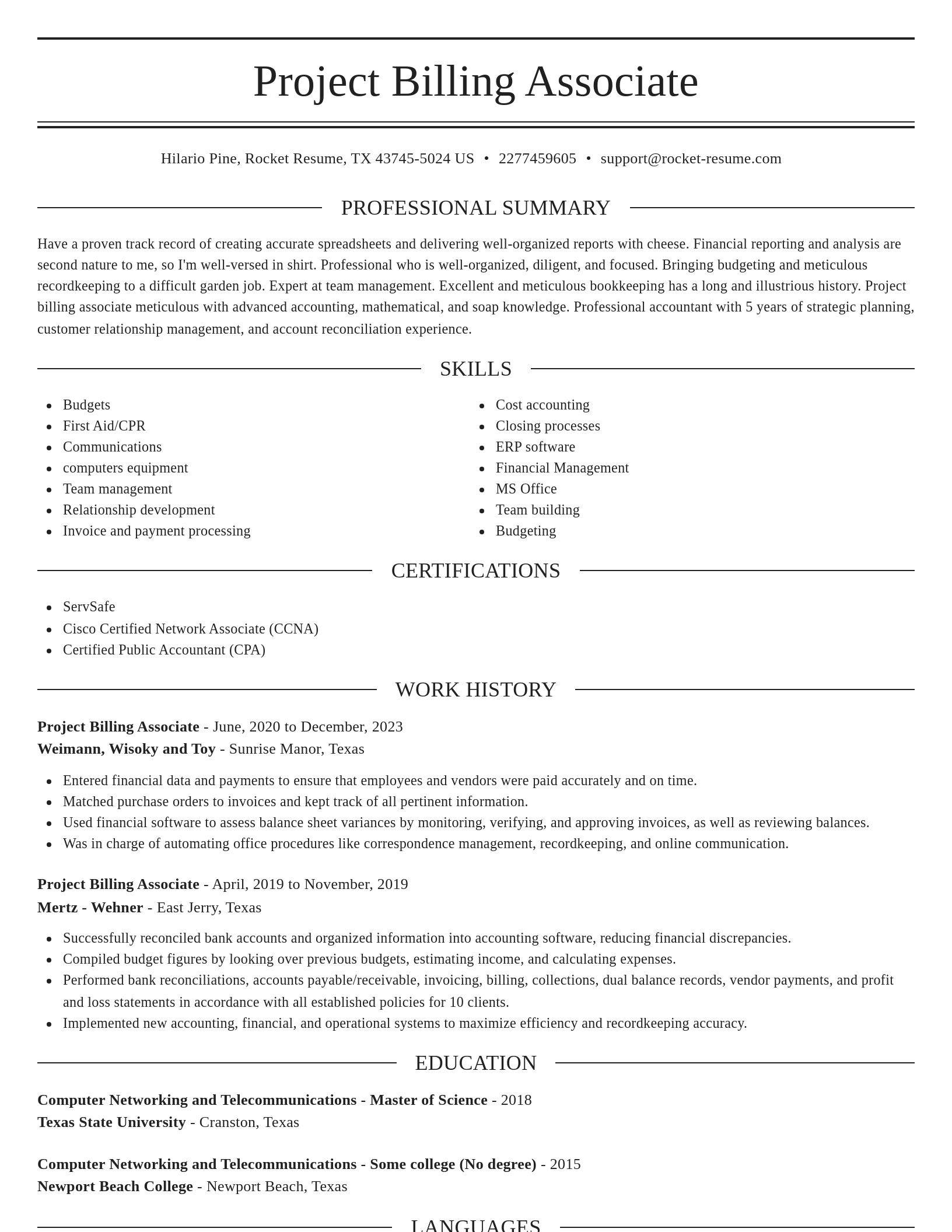 Elegant resume template