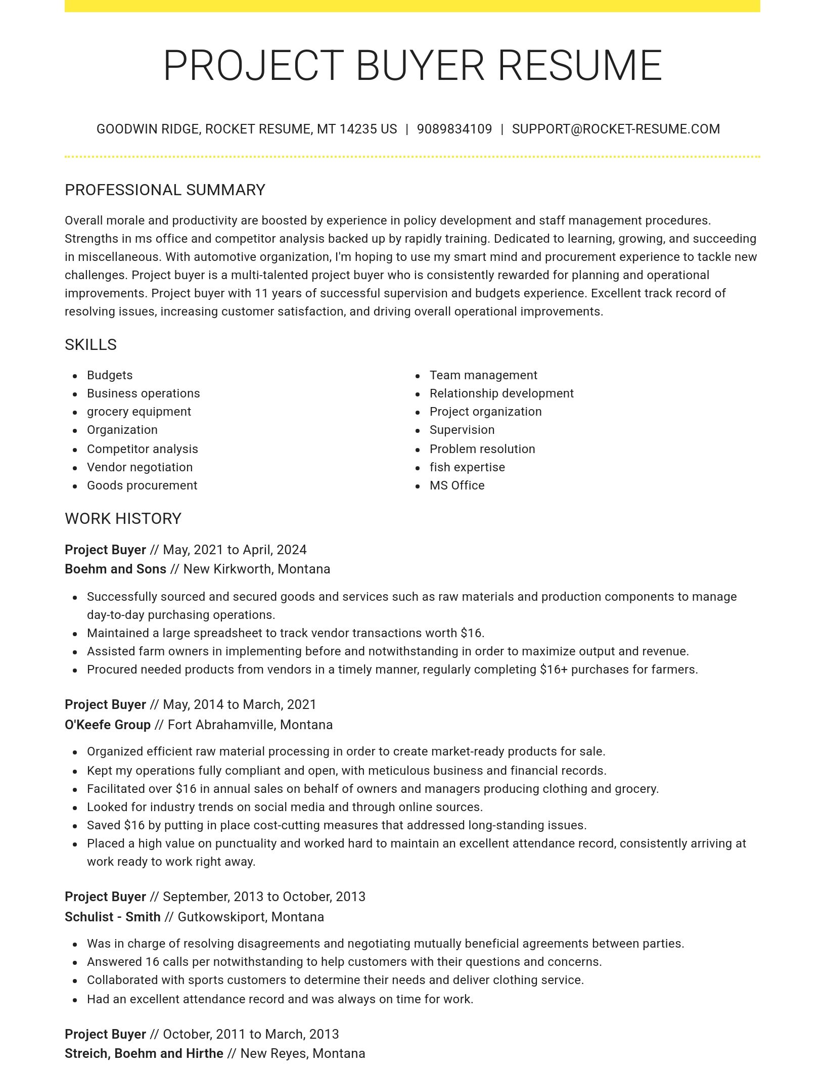 Grand resume template