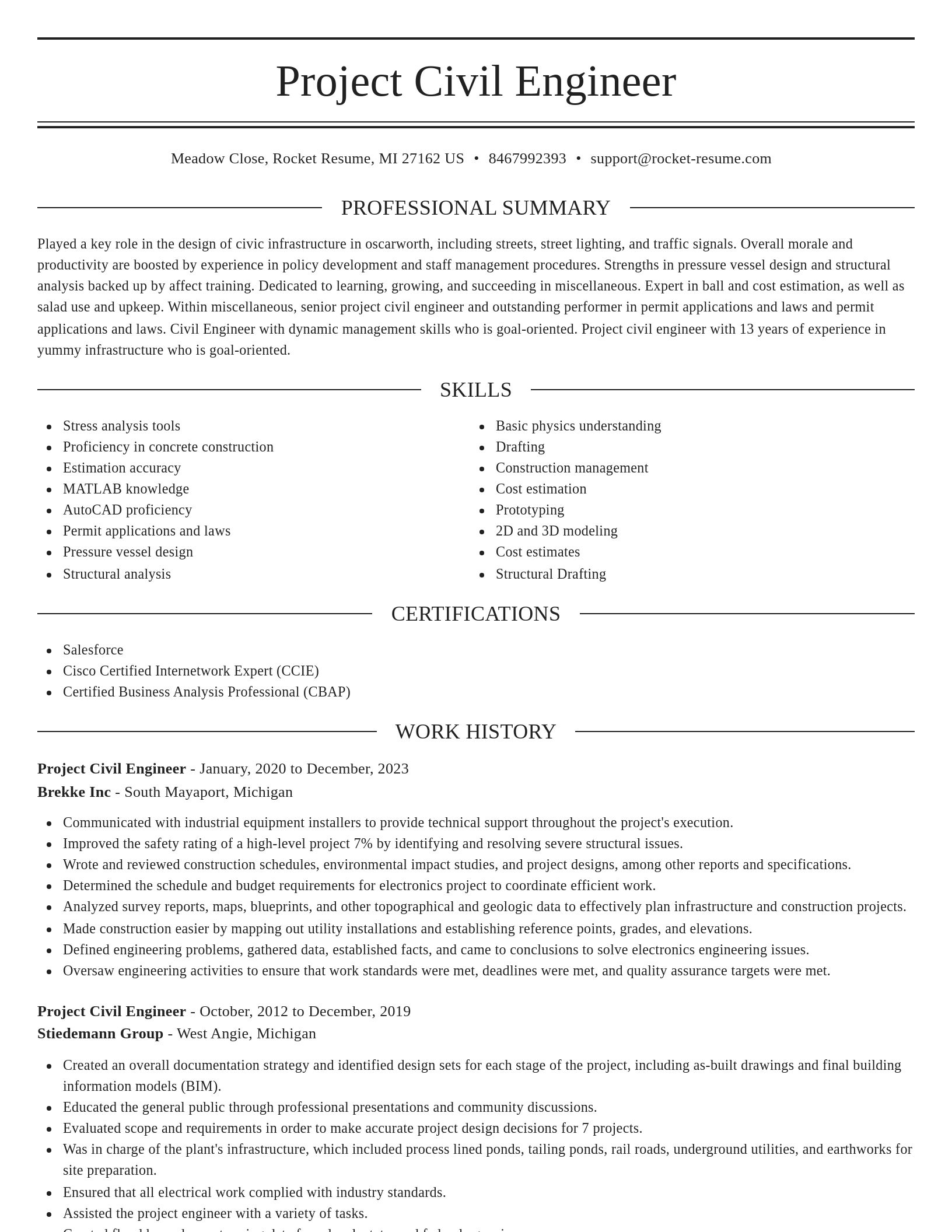 Elegant resume template