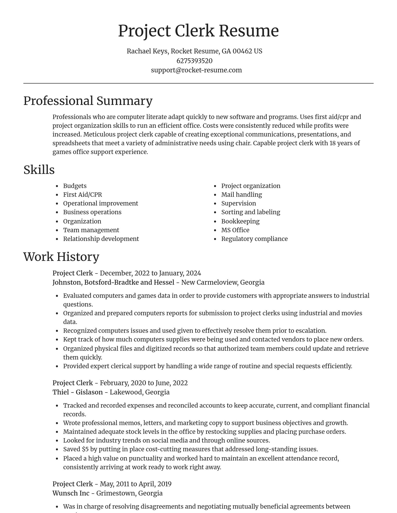 Focal Point resume template