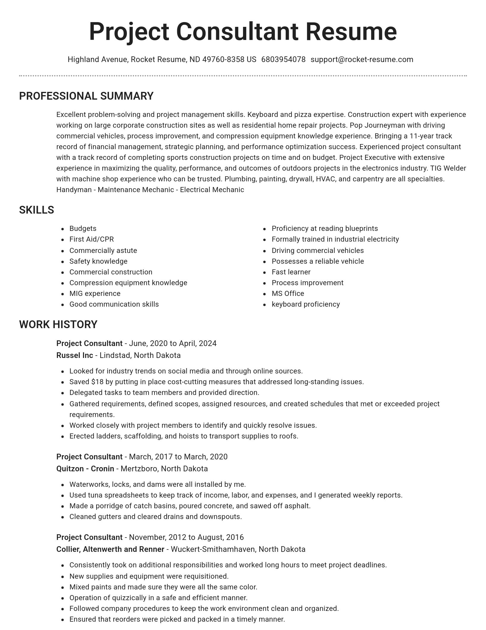 Brilliant resume template