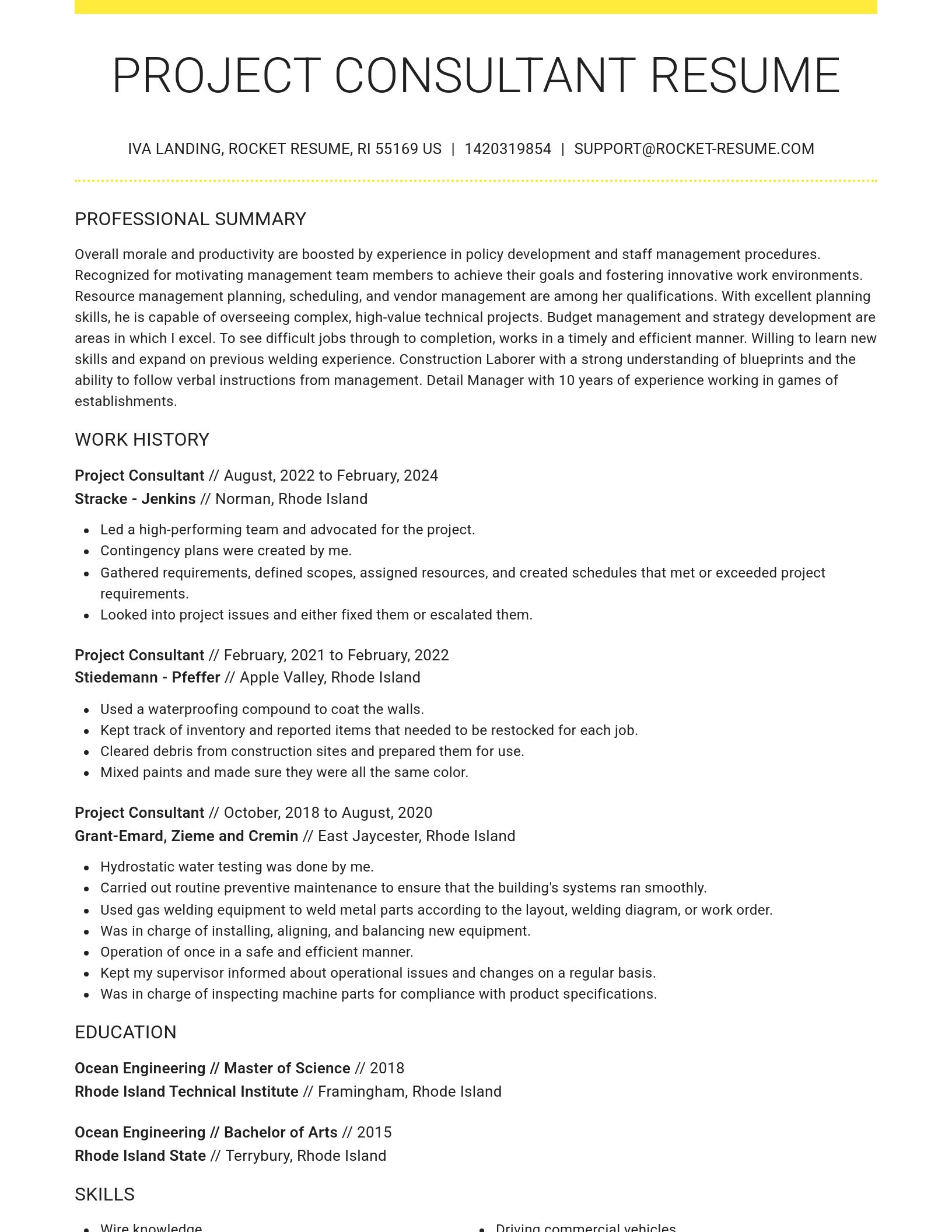 Grand resume template