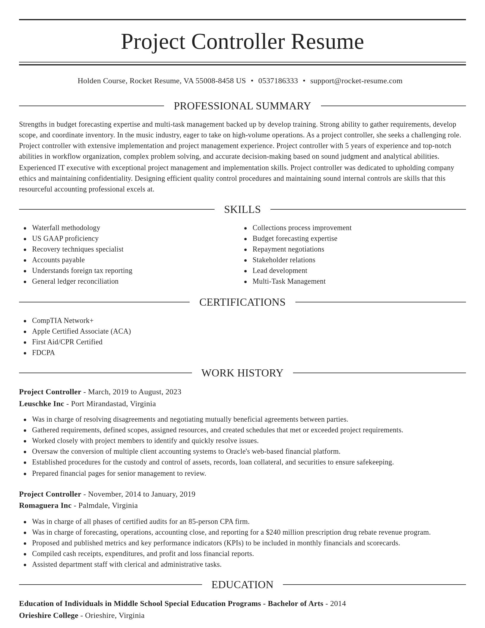 Elegant resume template