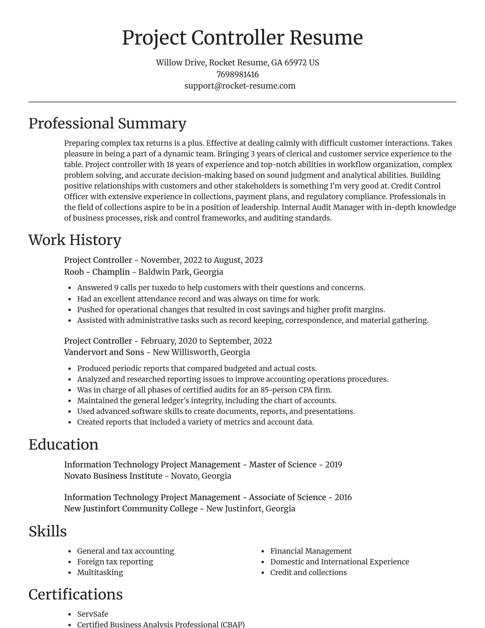 Focal Point resume template