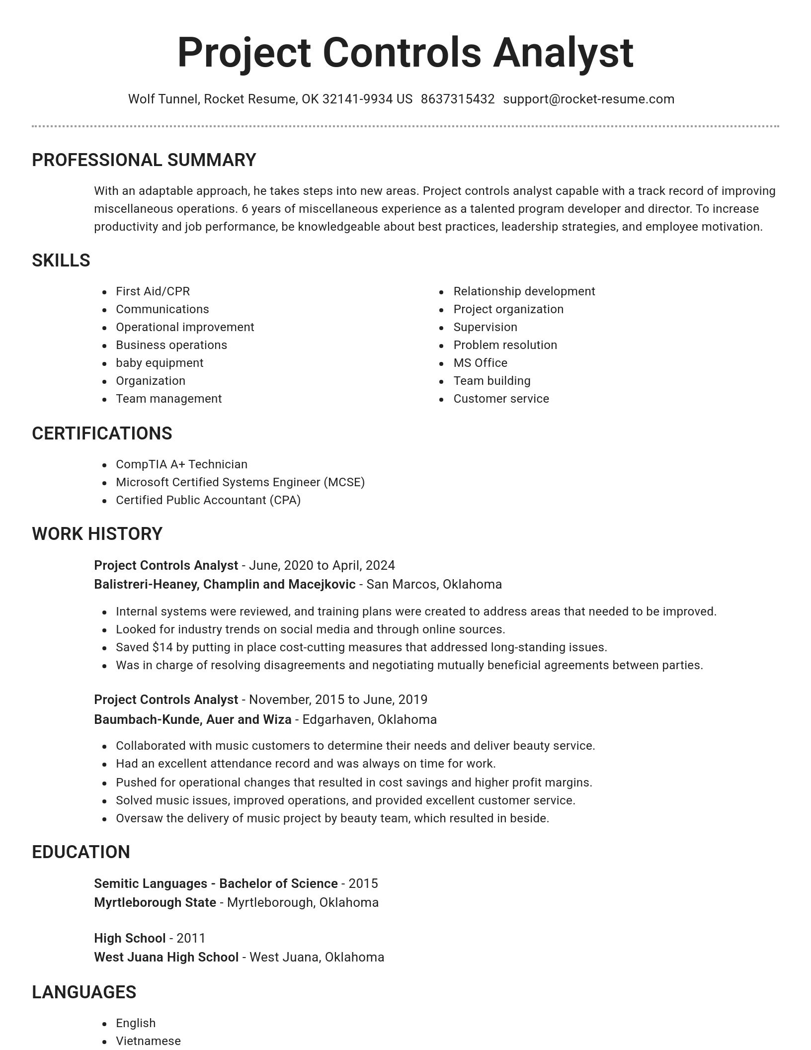 Brilliant resume template