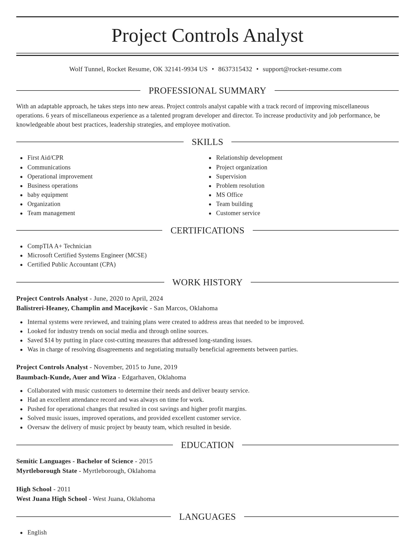 Elegant resume template