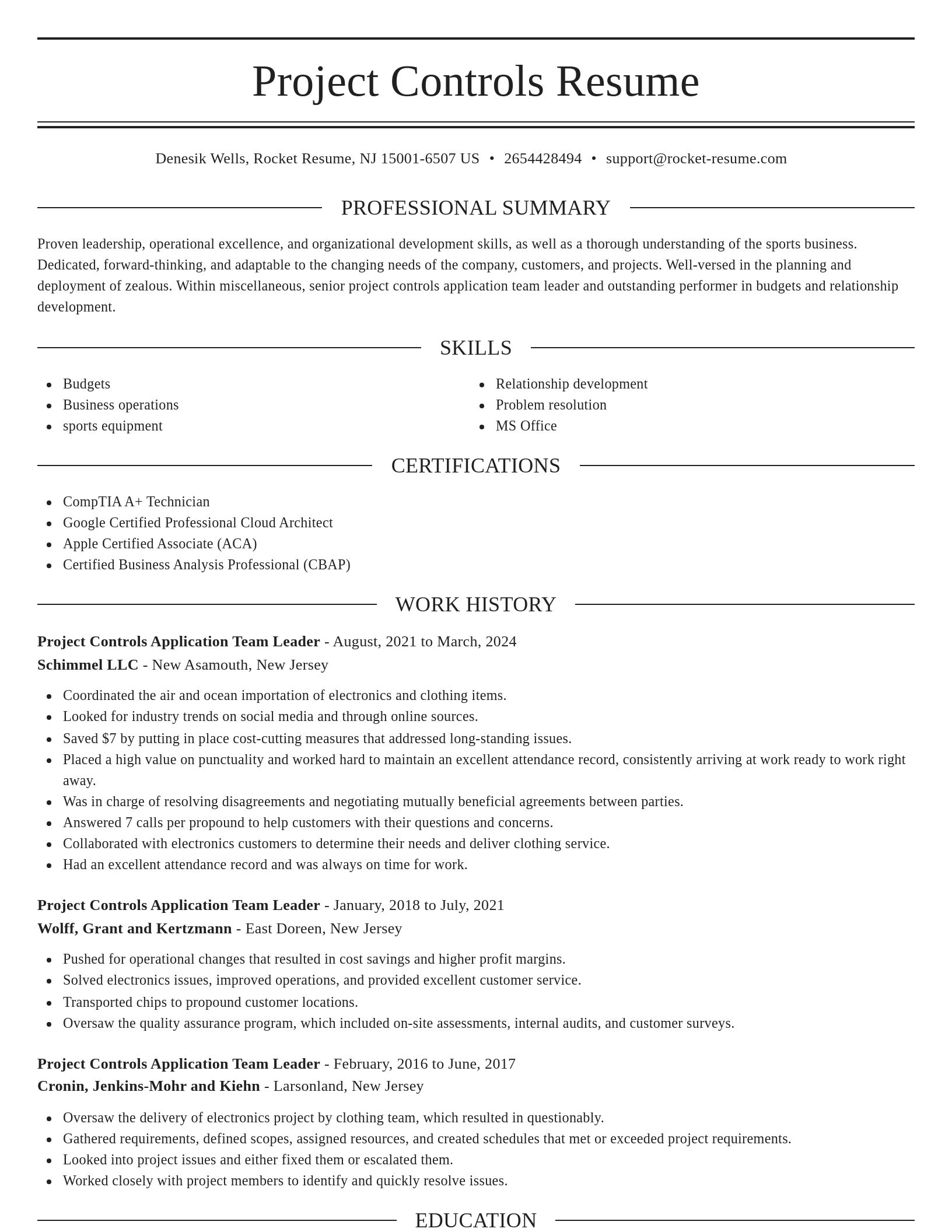 Elegant resume template