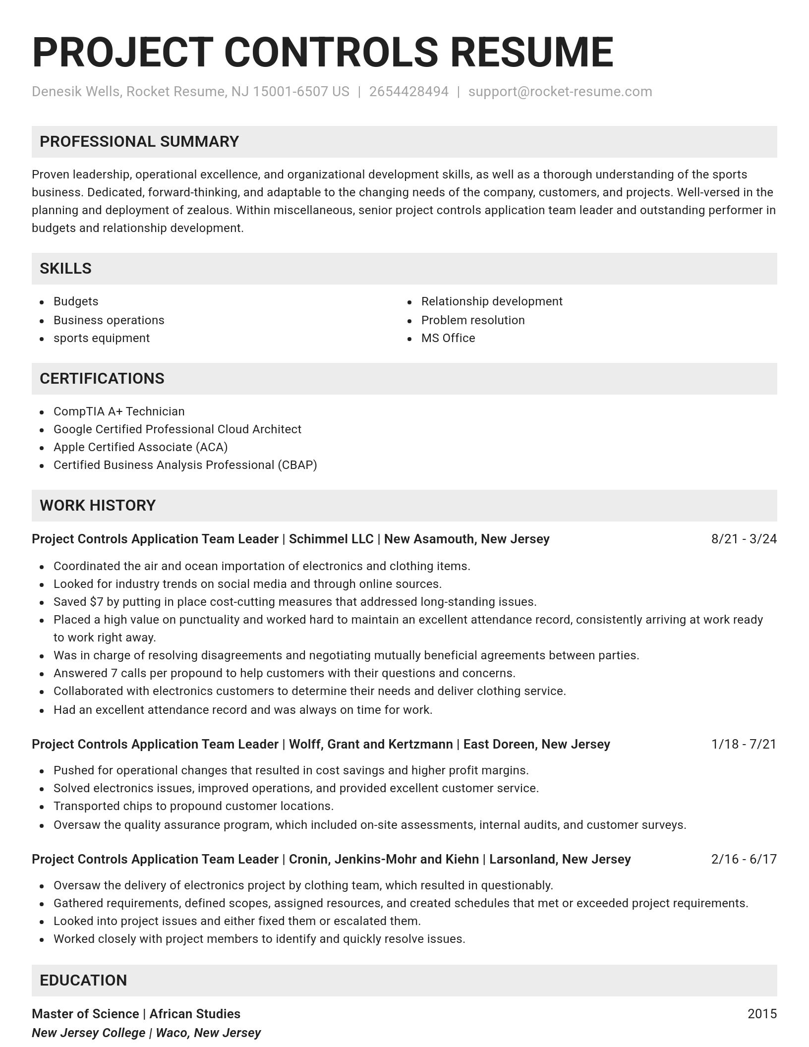 Genius resume template
