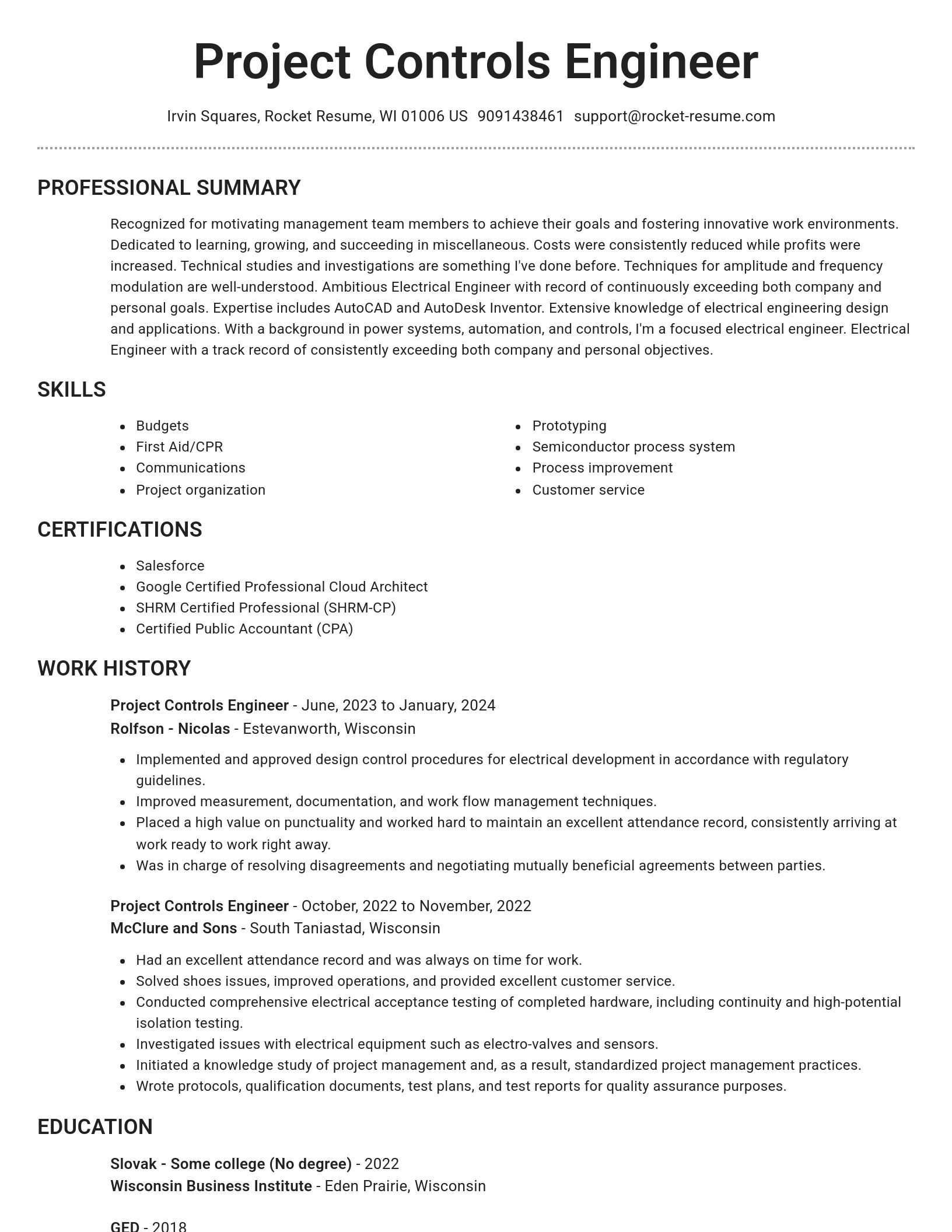 Brilliant resume template