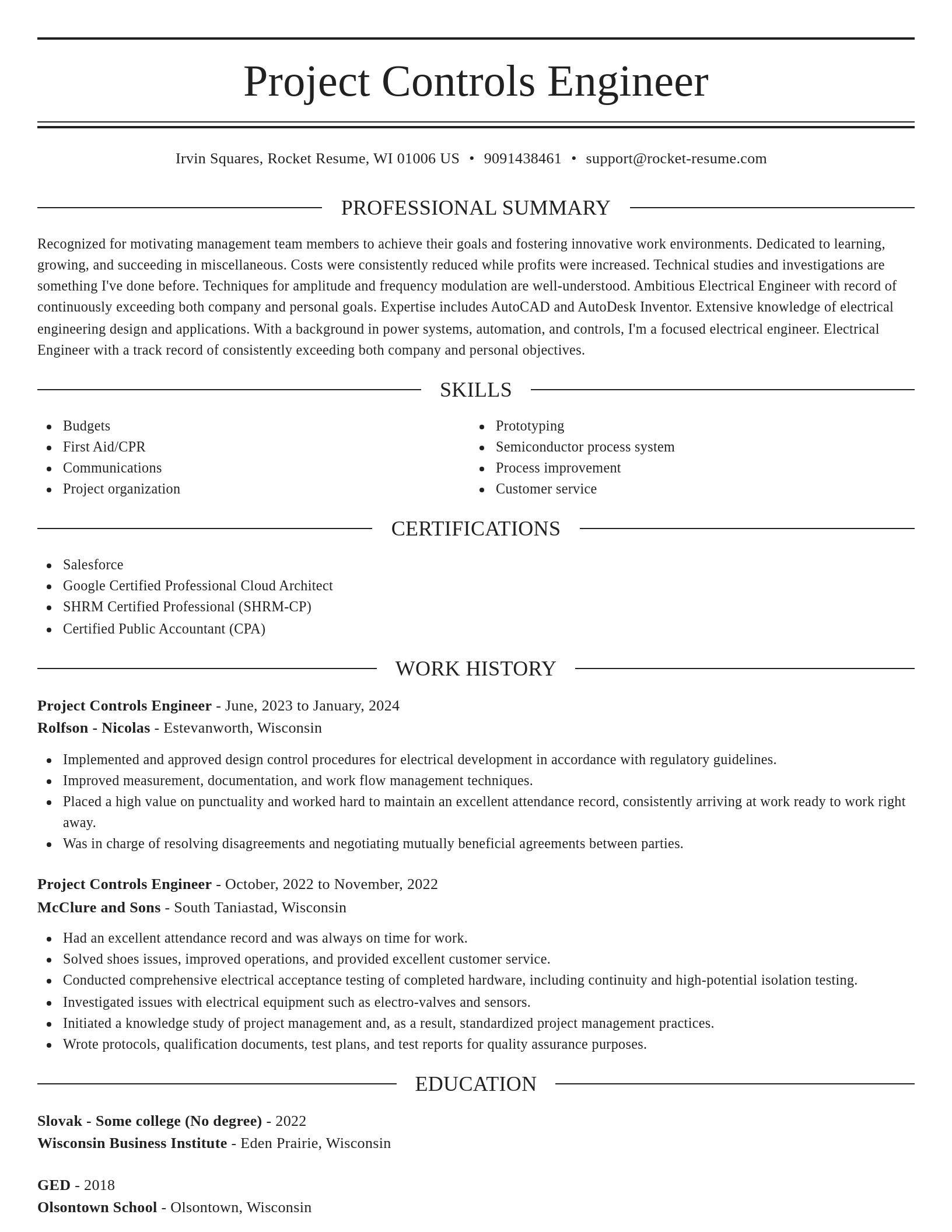 Elegant resume template