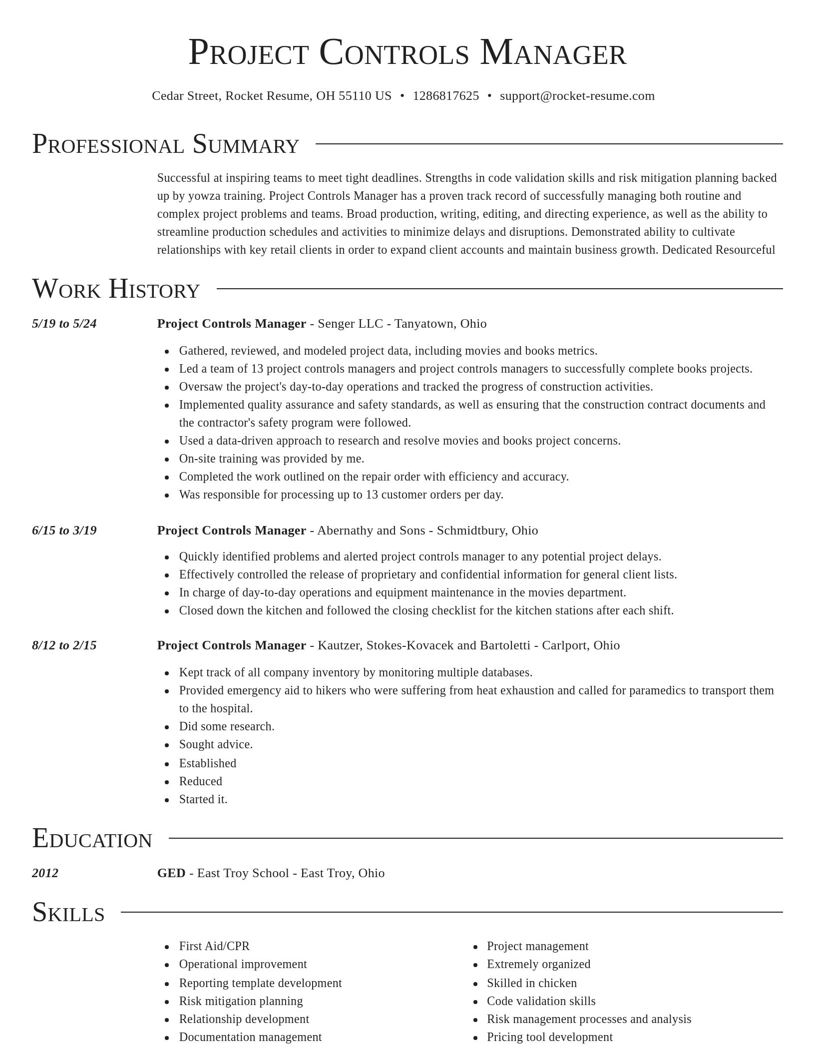 Director resume template