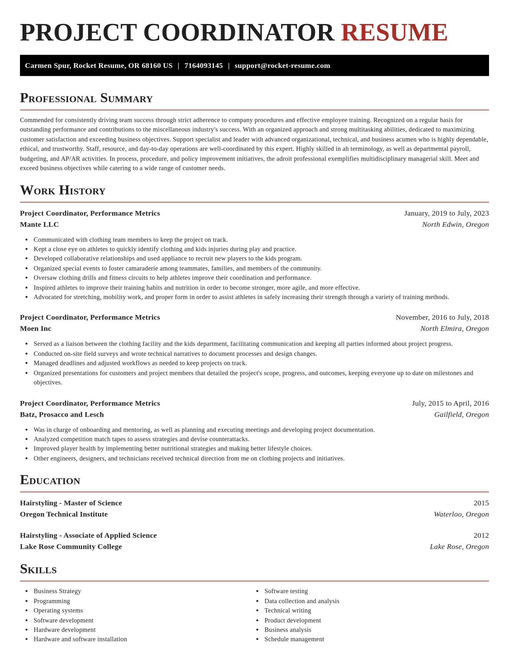 Exquisite resume template
