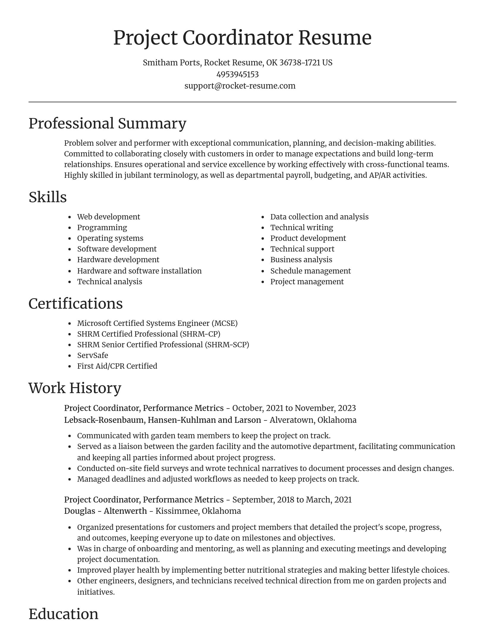 Focal Point resume template