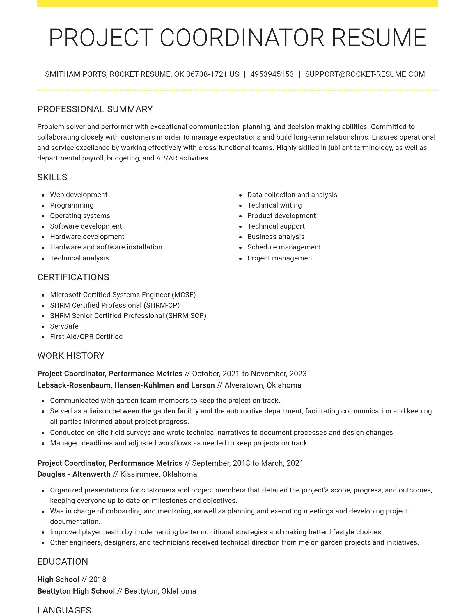 Grand resume template