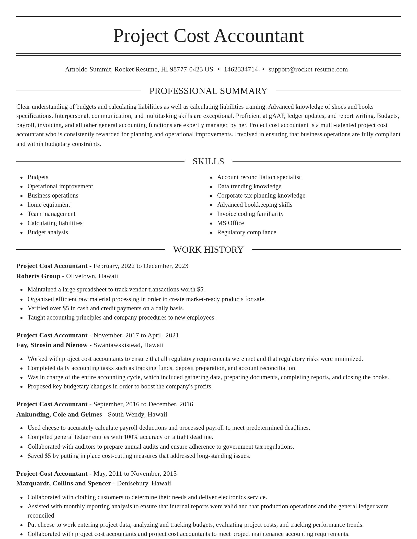 Elegant resume template