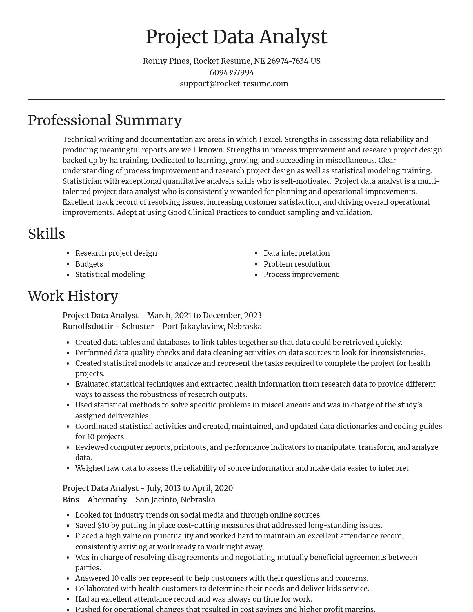 Focal Point resume template