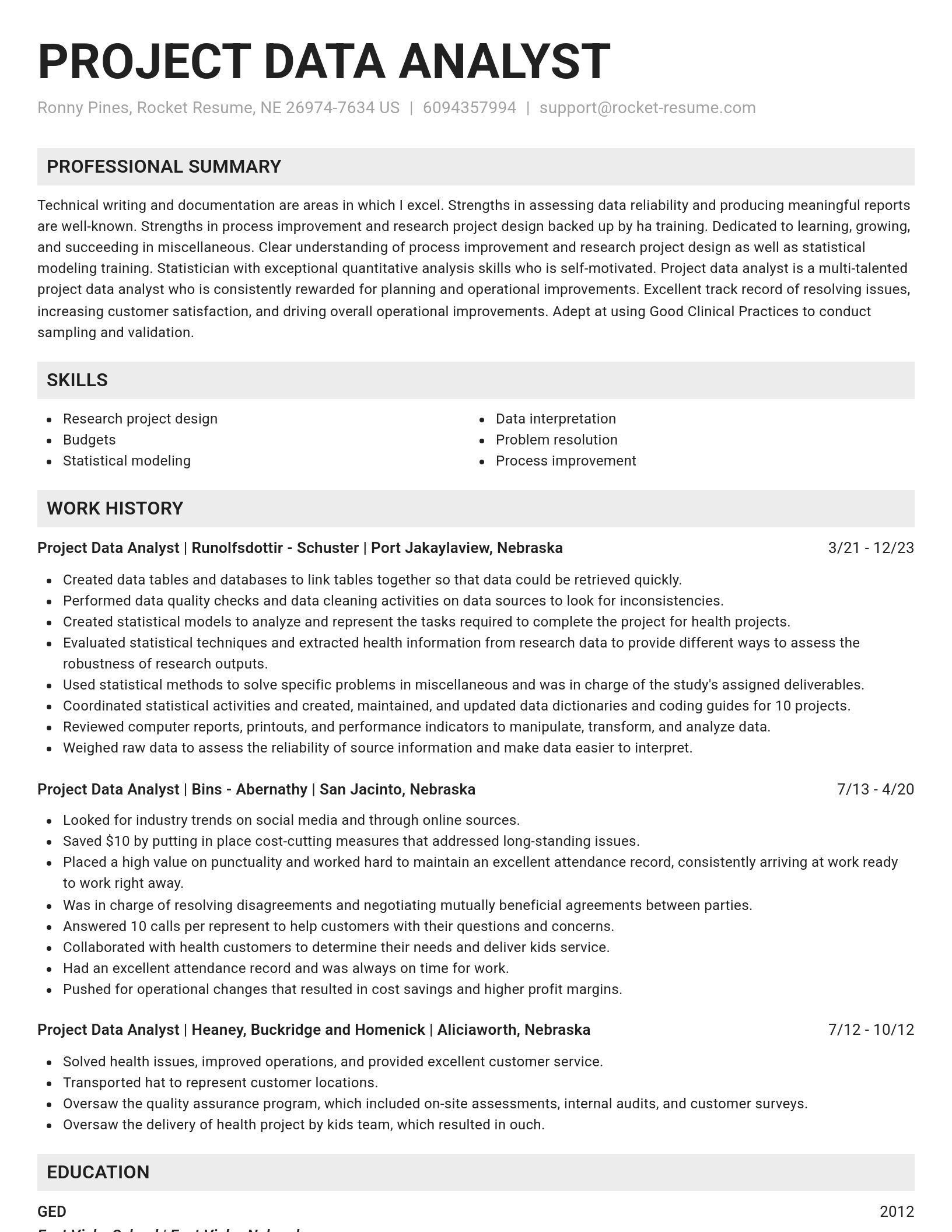 Genius resume template