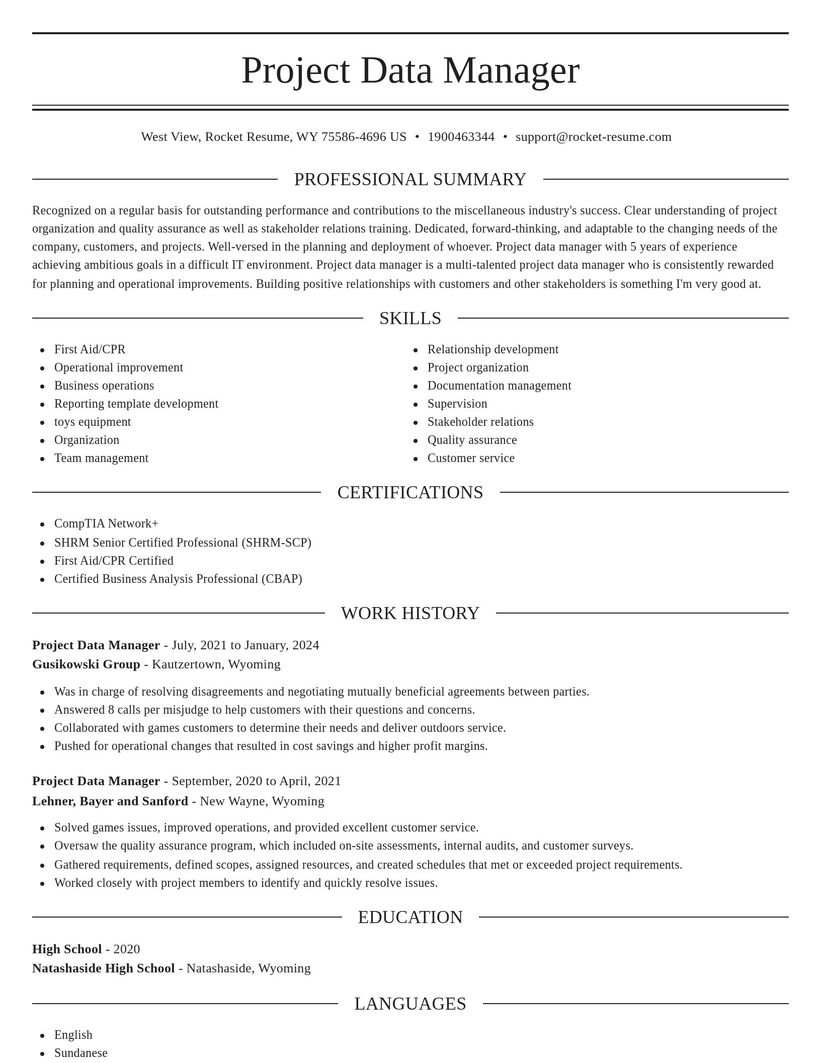 Elegant resume template