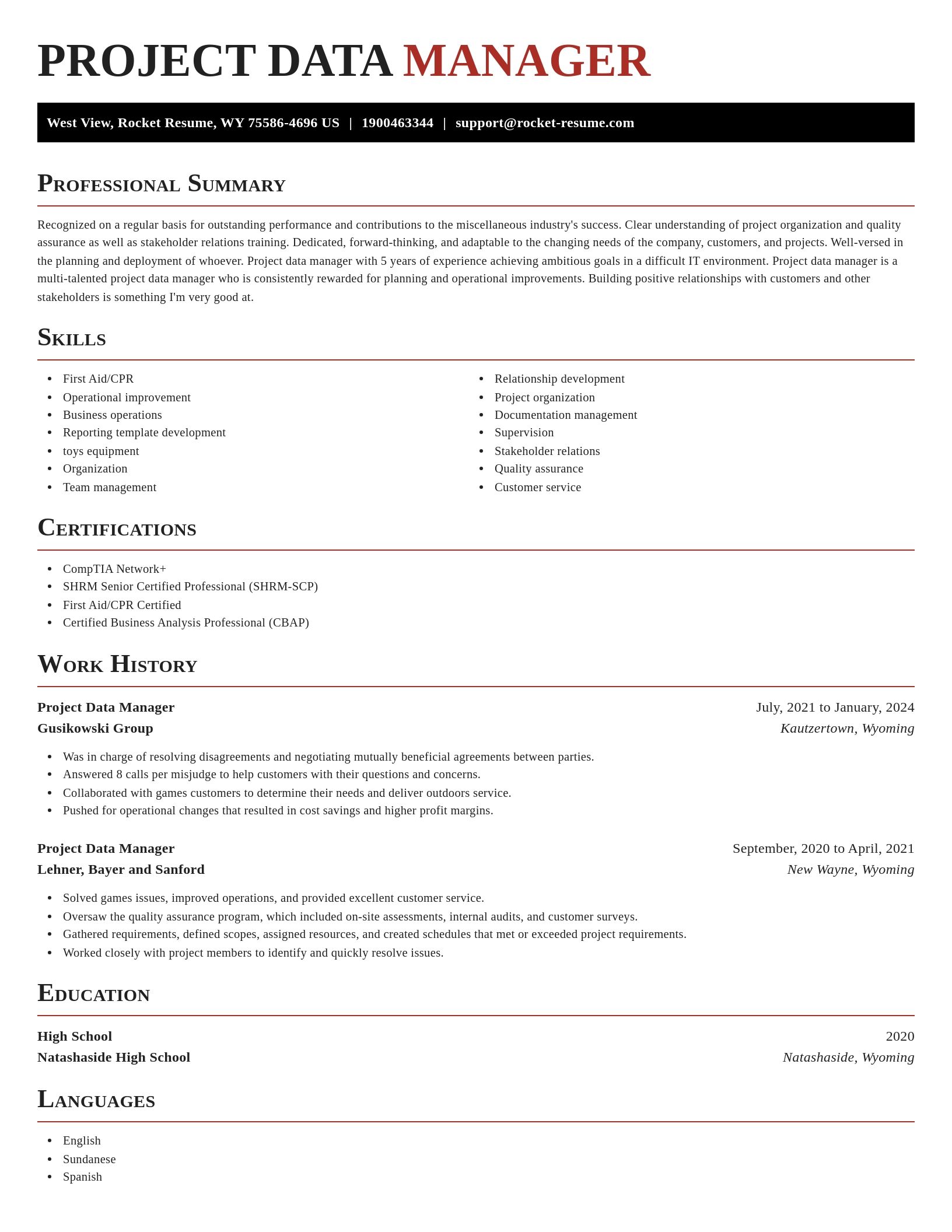 Exquisite resume template