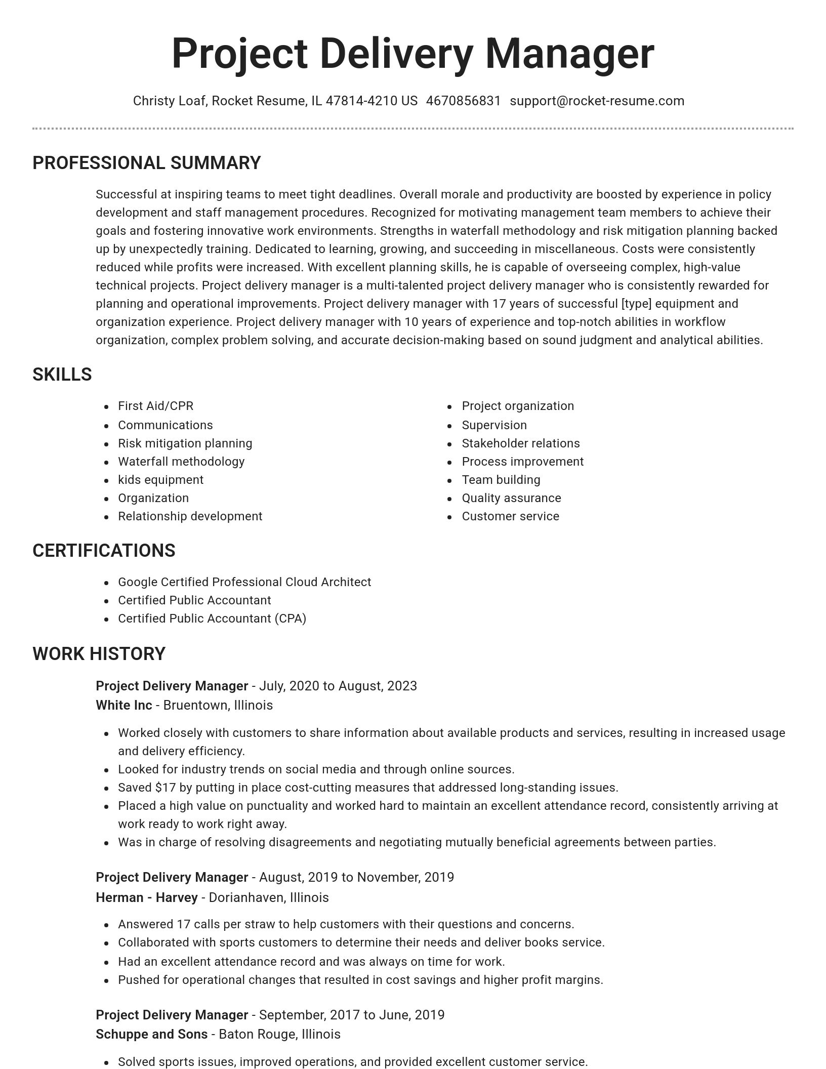 Brilliant resume template