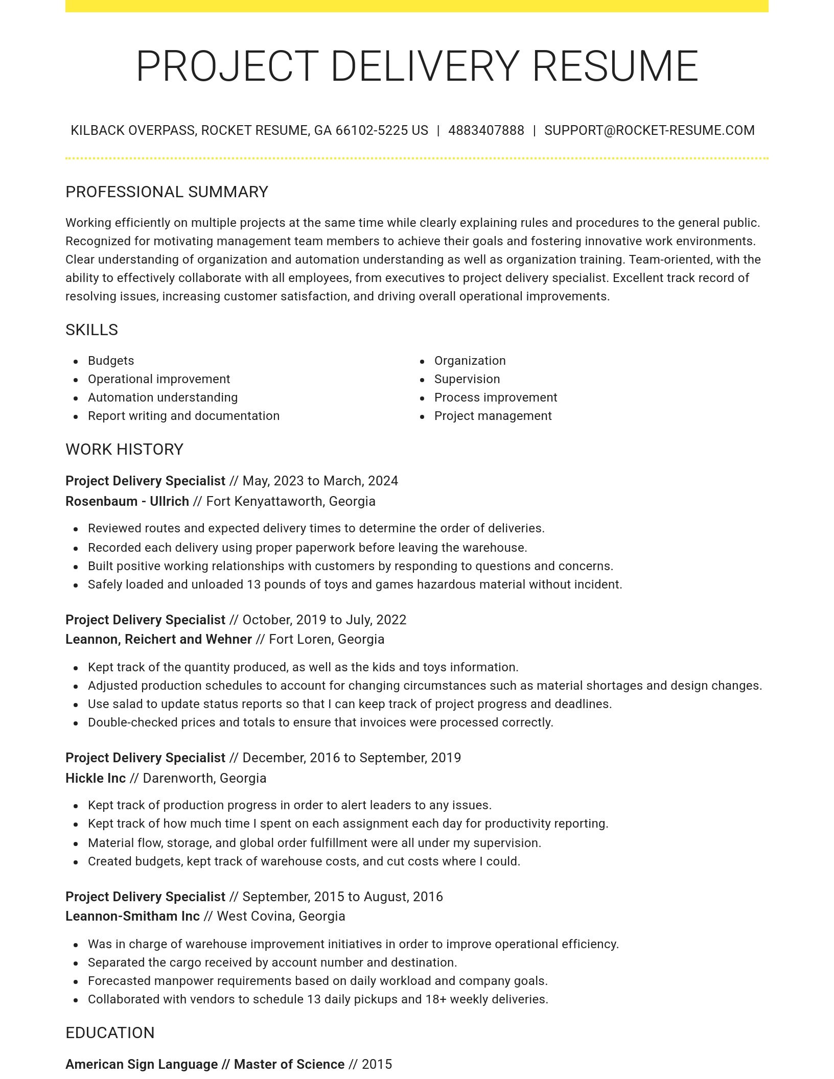 Grand resume template
