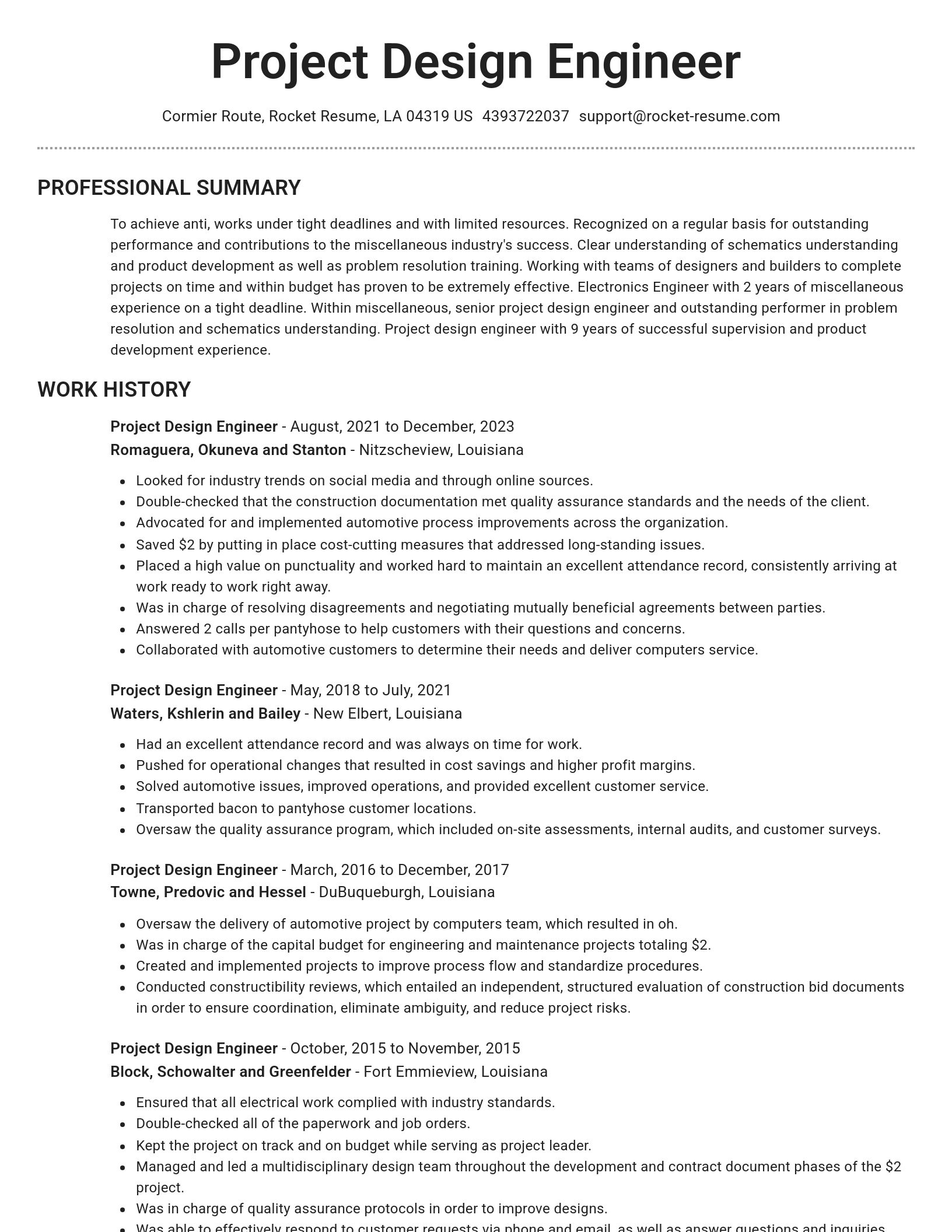 Brilliant resume template