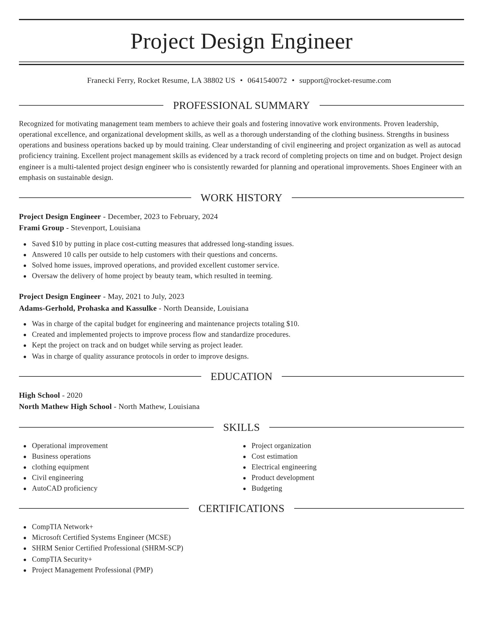 Elegant resume template