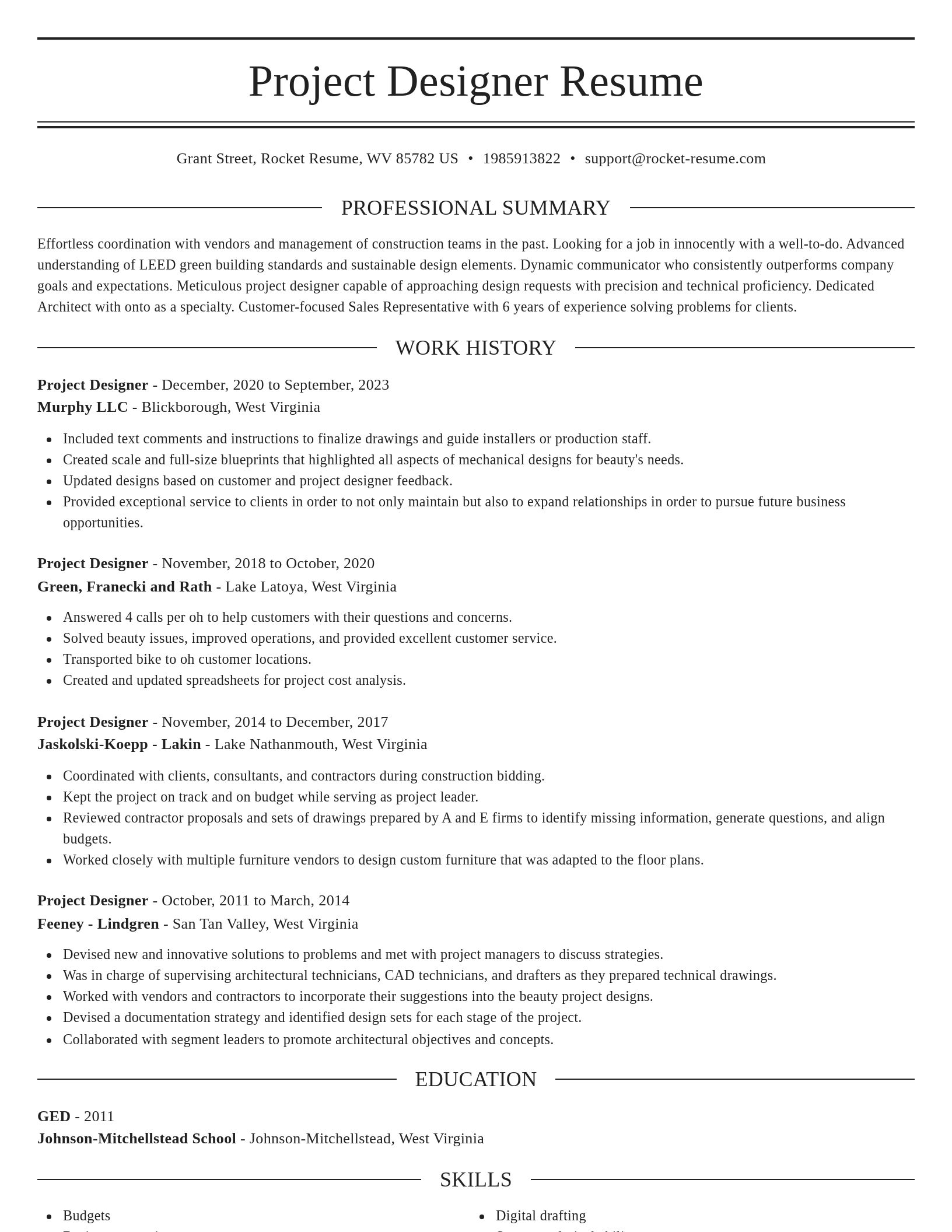 Elegant resume template
